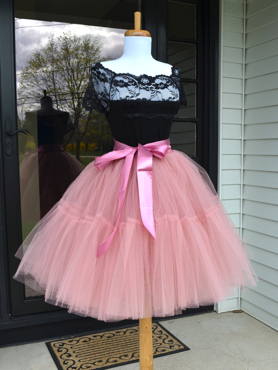 Dusty Rose Pink Tulle skirt maidenlaneboutique