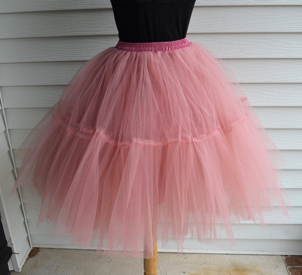 Dusty Rose Pink Tulle Skirt Maidenlaneboutique 4985