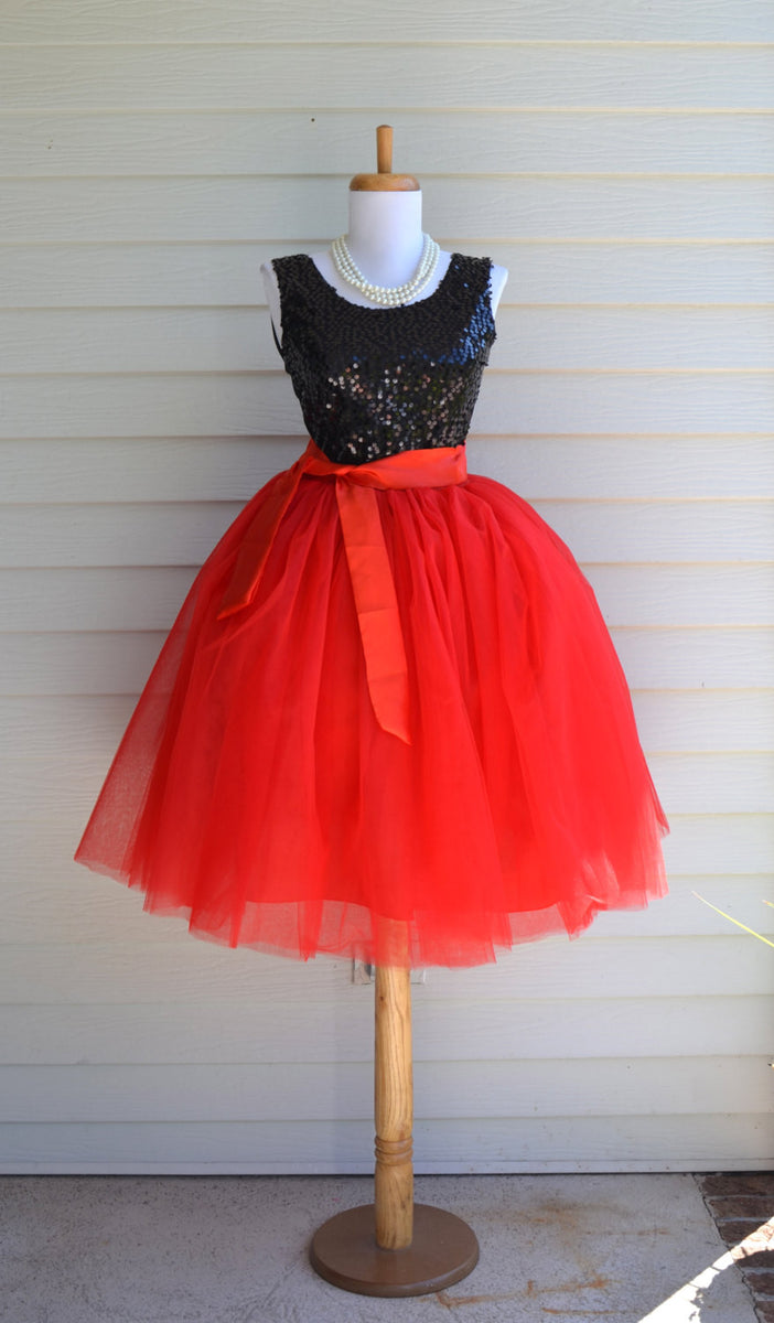 Womens Red Tutu Tulle skirt – maidenlaneboutique