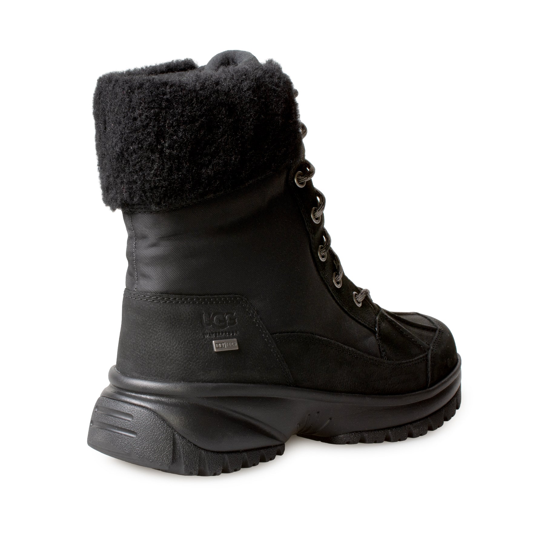 UGG Yose Fluff Hiker Black Boots - Women's – MyCozyBoots