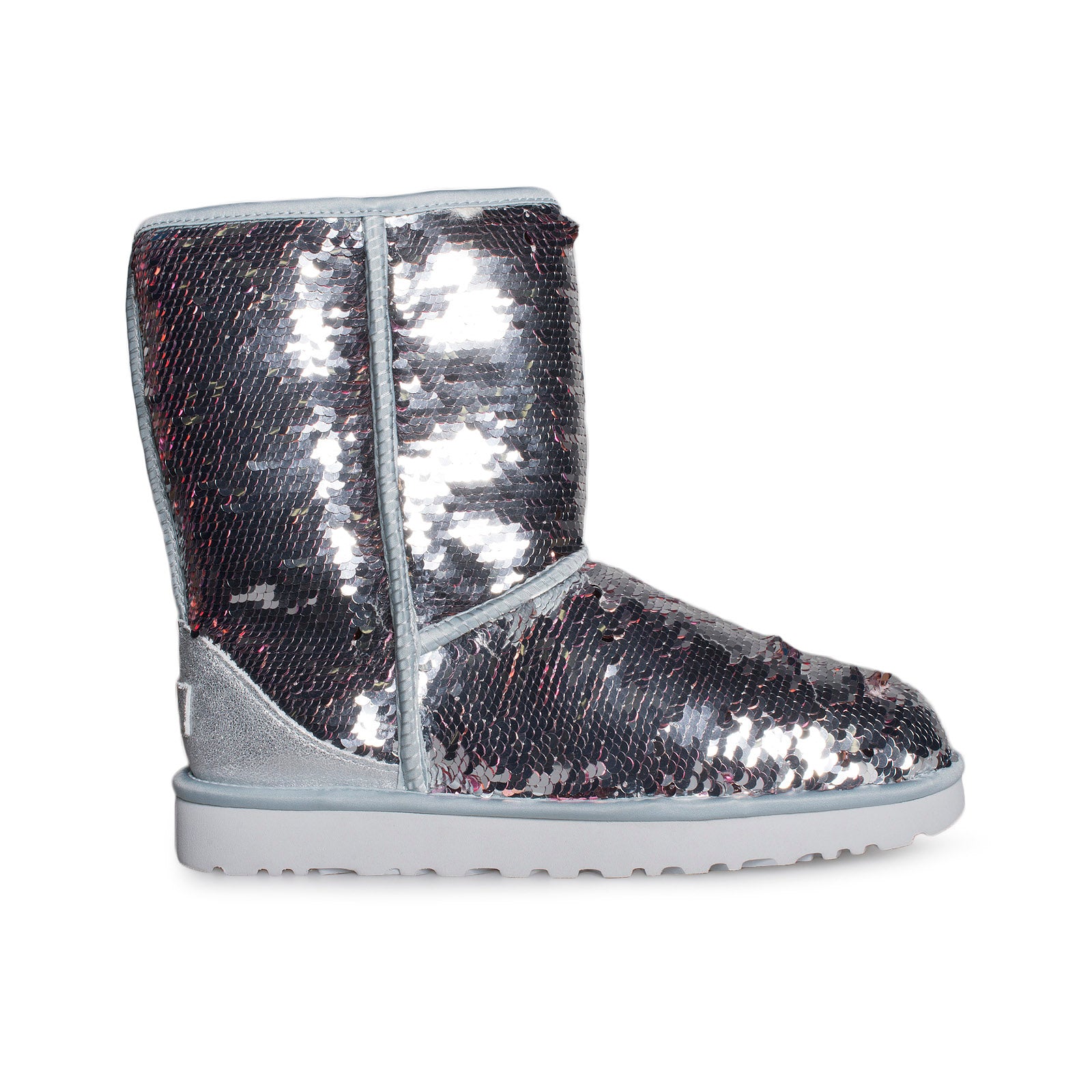 UGG Classic Short Sequin Silver Boots - Women's – MyCozyBoots