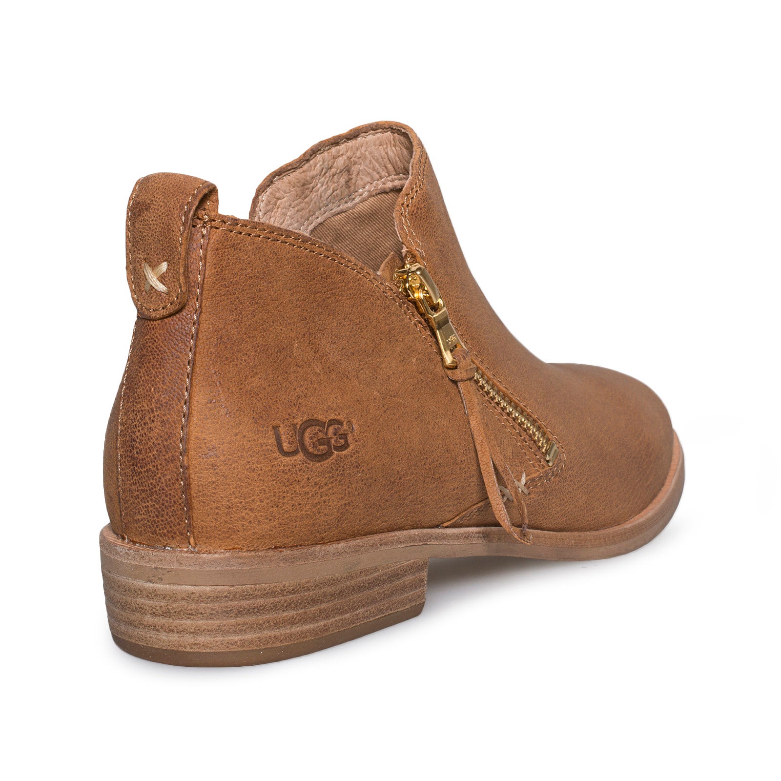 ugg glee leather ankle bootie