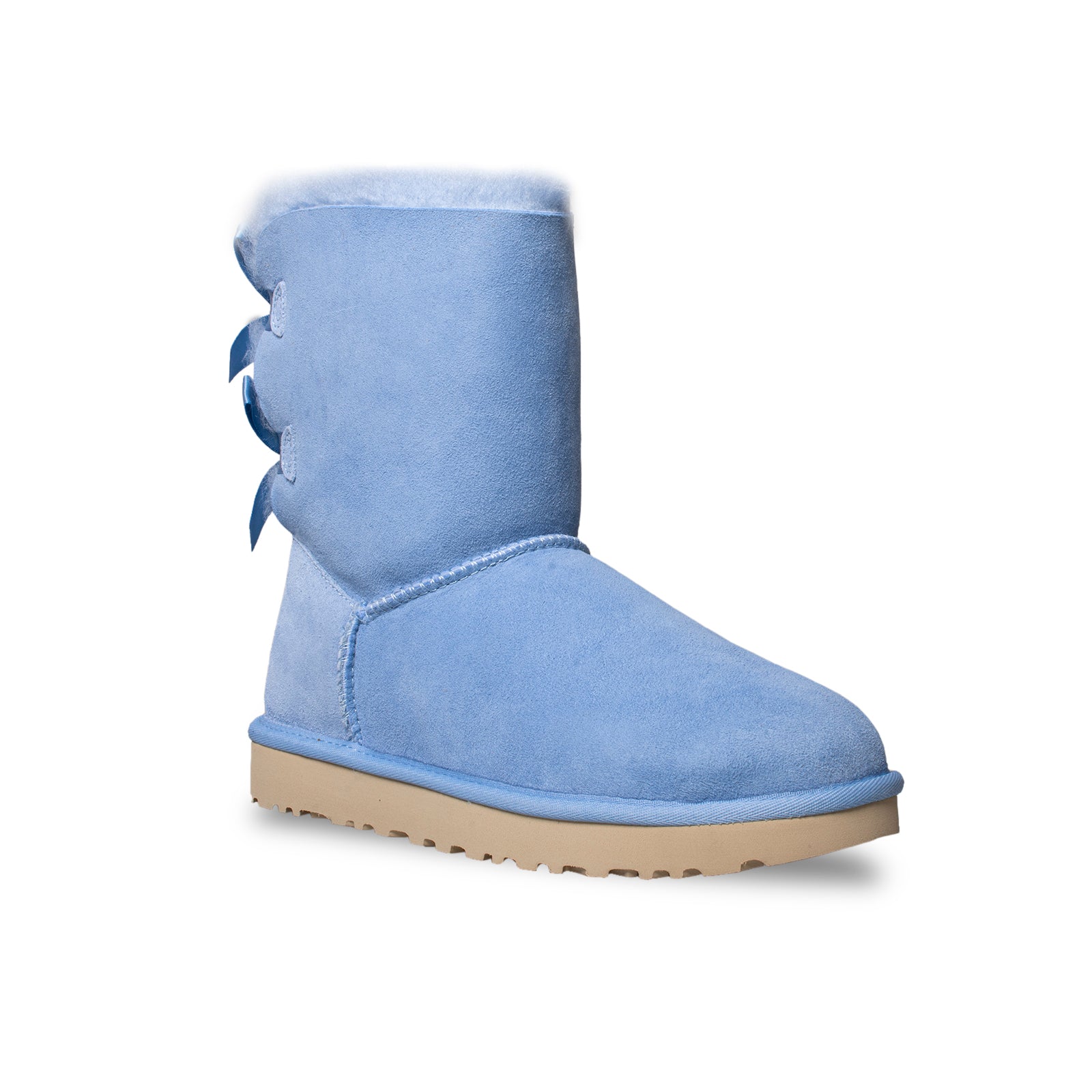 light blue uggs with bows