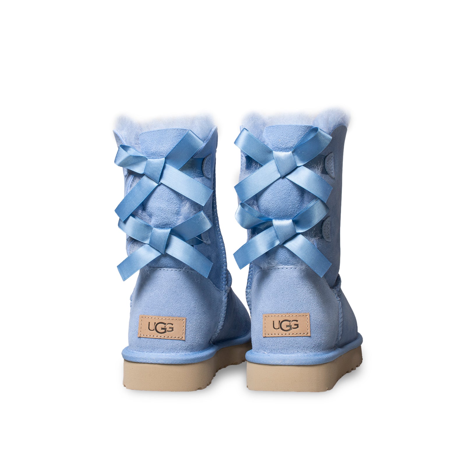 uggs blue with bows