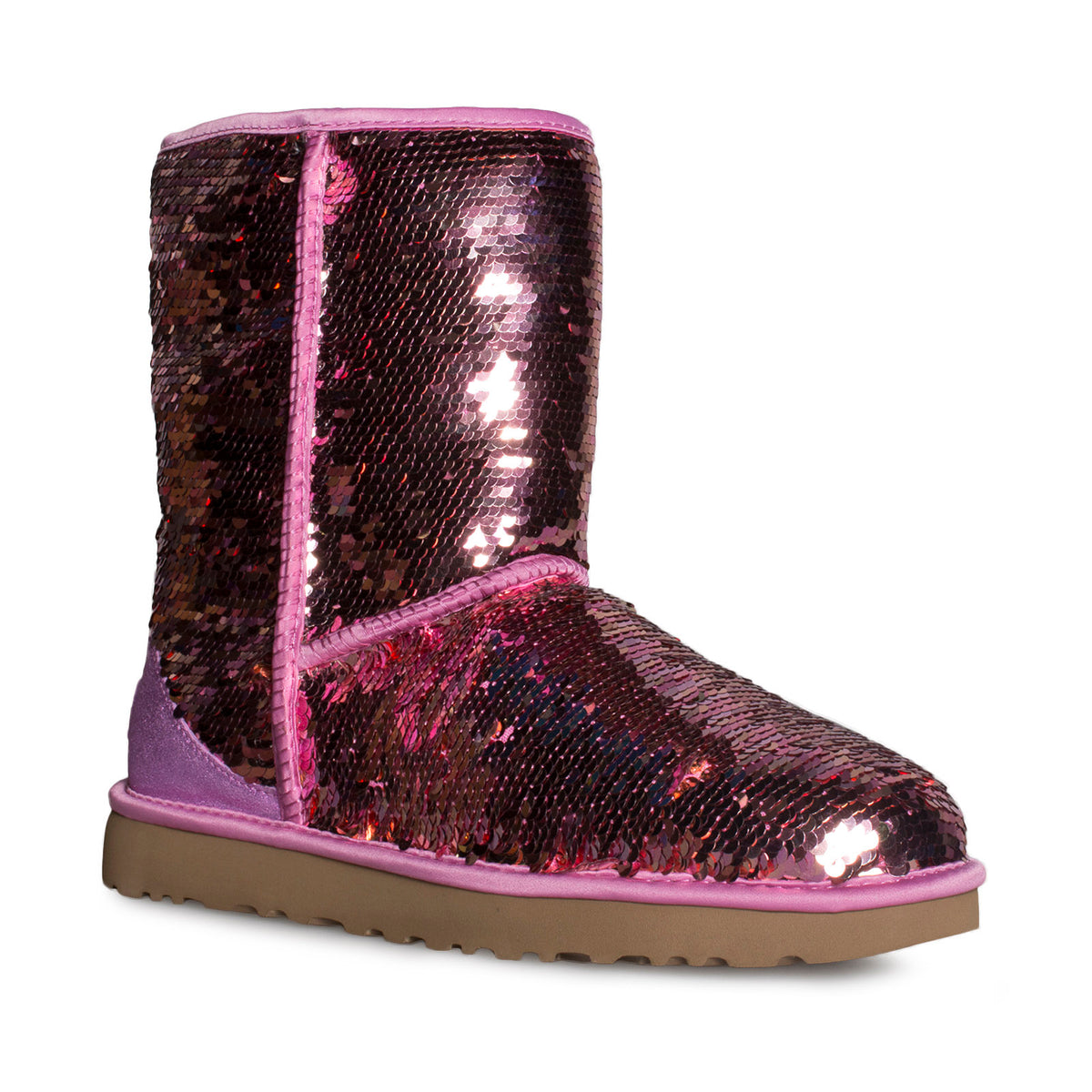 UGG Classic Short Sequin Pink Boots - Women's – MyCozyBoots