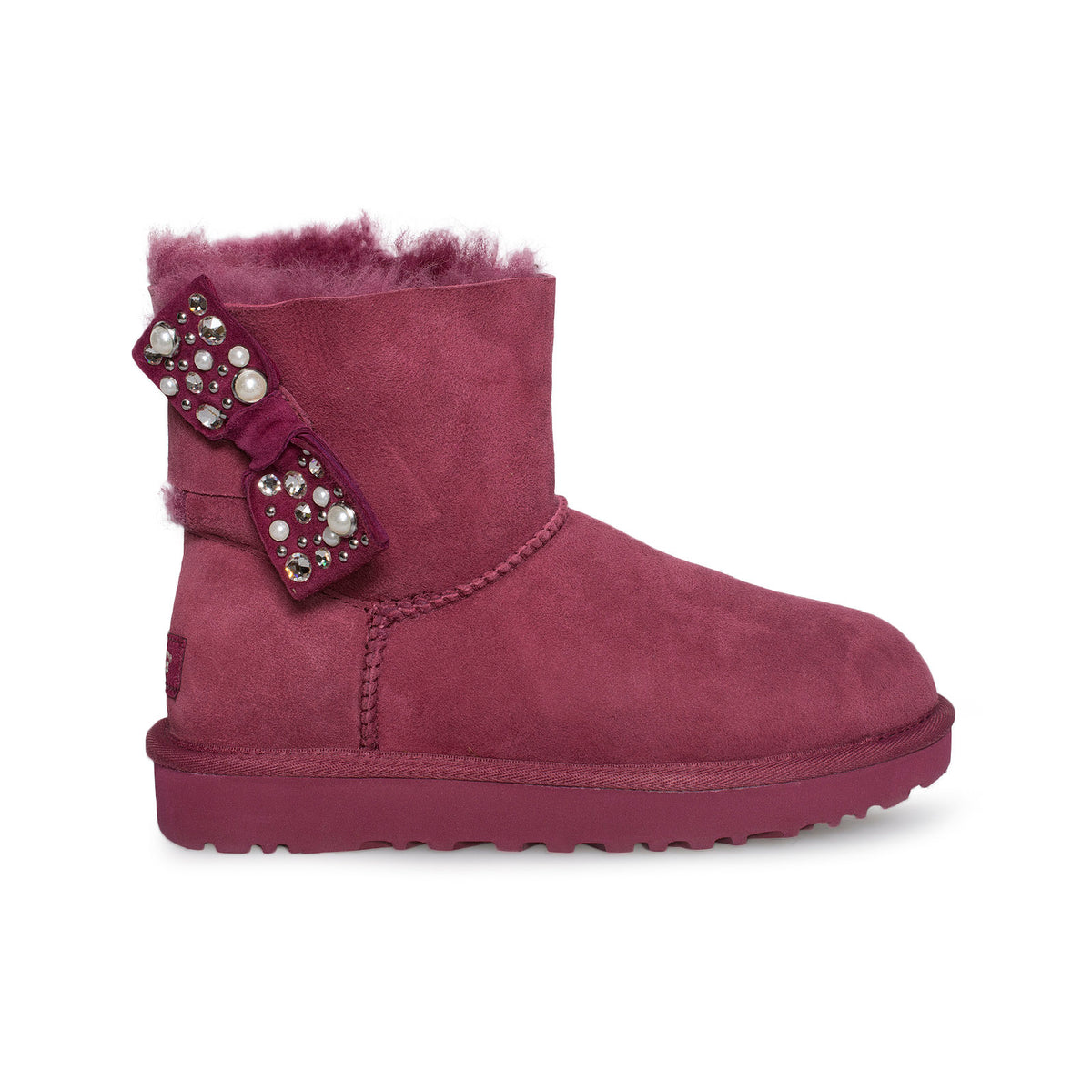 UGG Mini Bailey Bow Brilliant Garnet Boots – MyCozyBoots