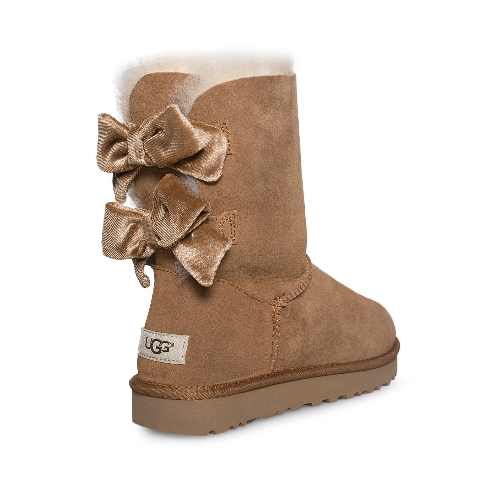 beige uggs with bows