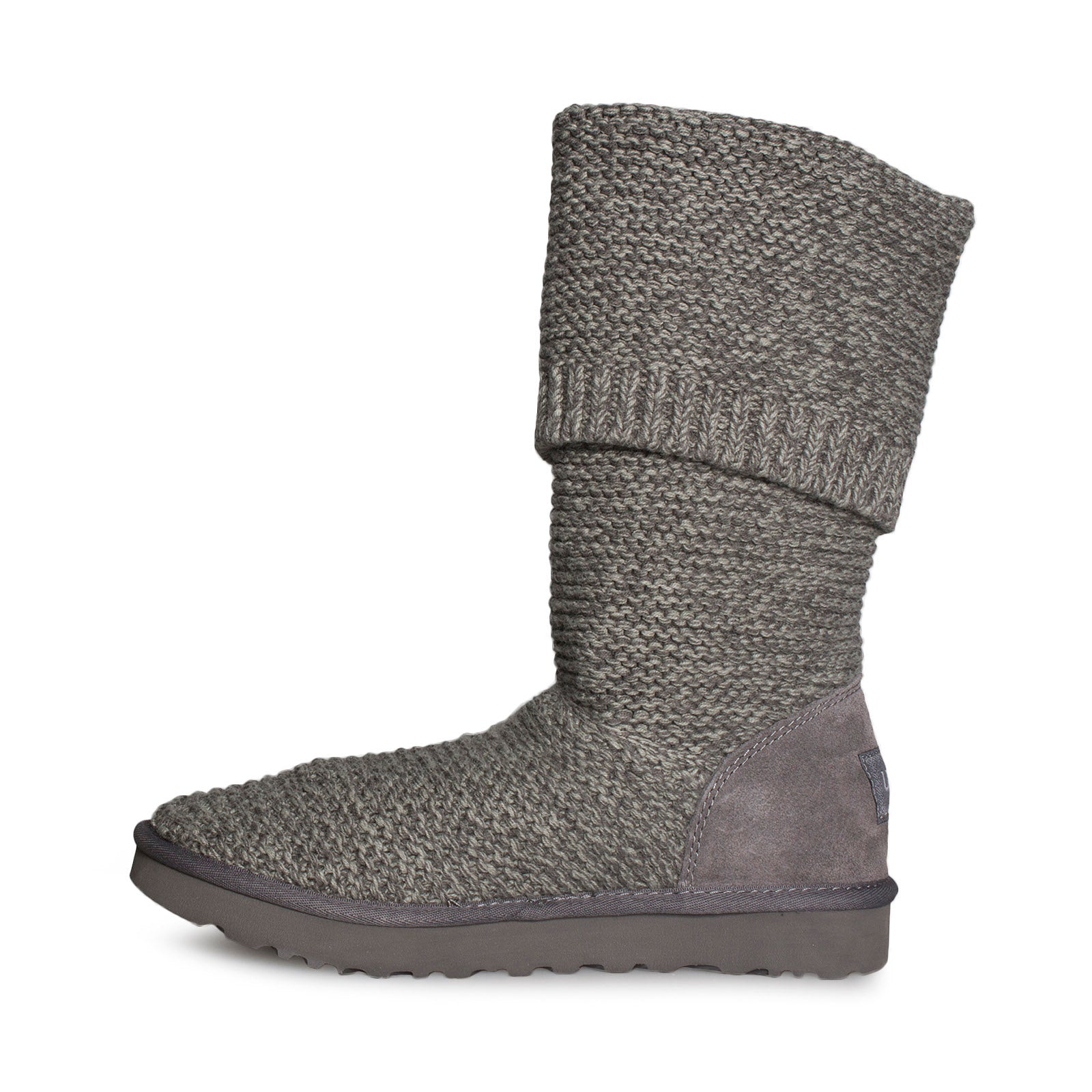 UGG Purl Cardy Knit Charcoal Boots - Women's - MyCozyBoots