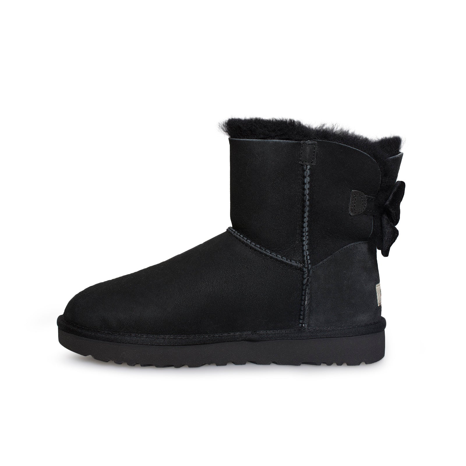 black ugg boots with ribbons