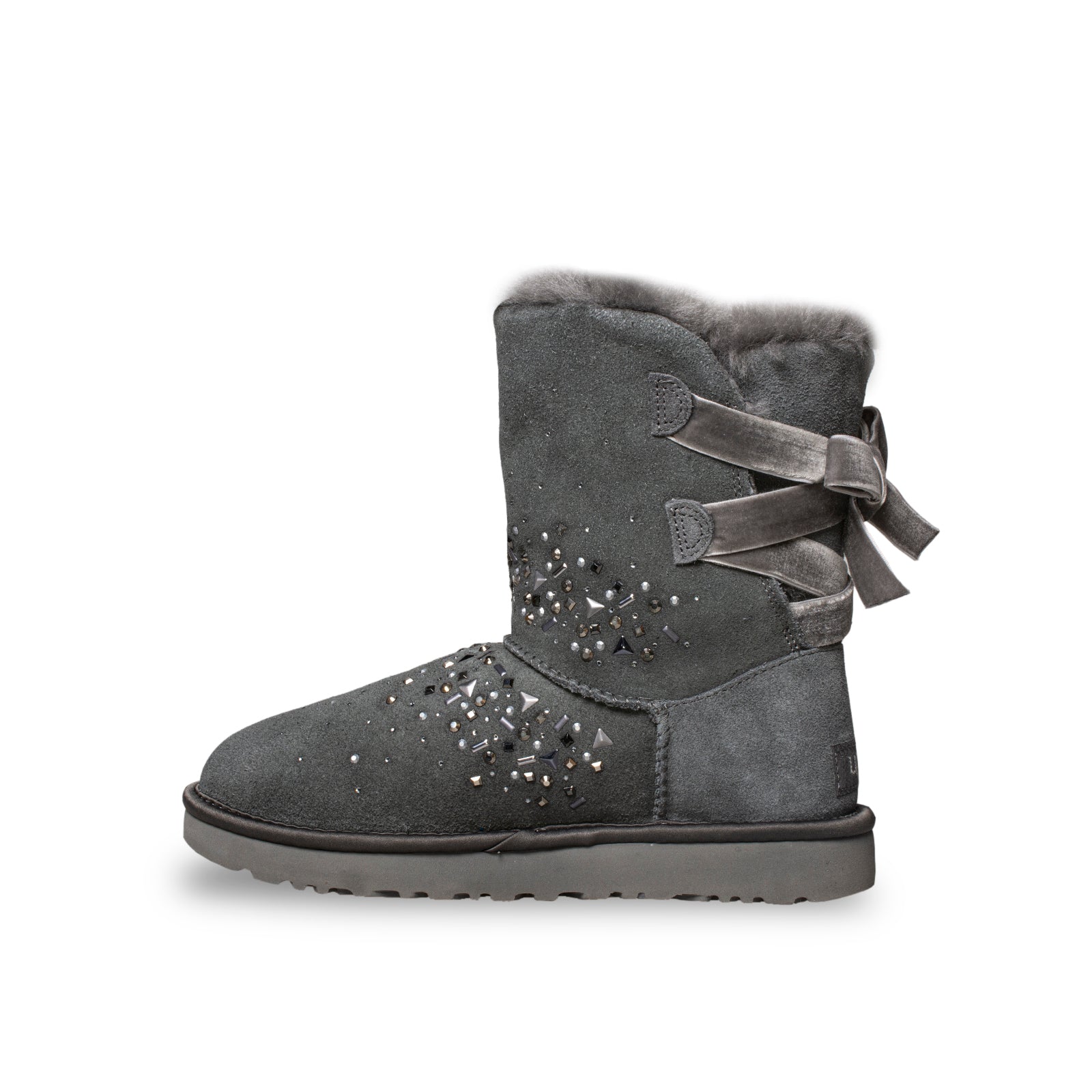 UGG Classic Galaxy Bling Short Charcoal Boots - Women's - MyCozyBoots