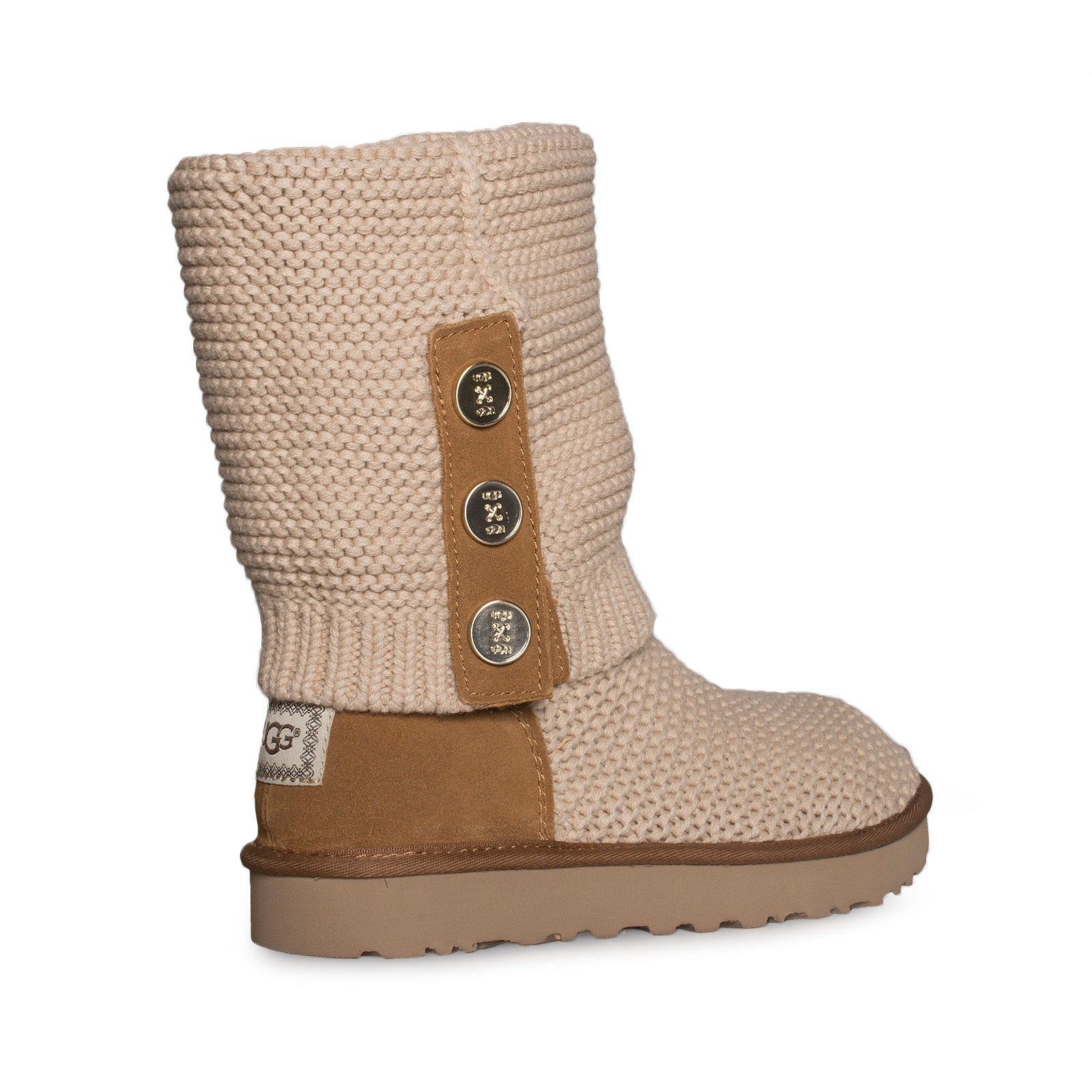 UGG Purl Cardy Knit Cream Boots - Women's - MyCozyBoots