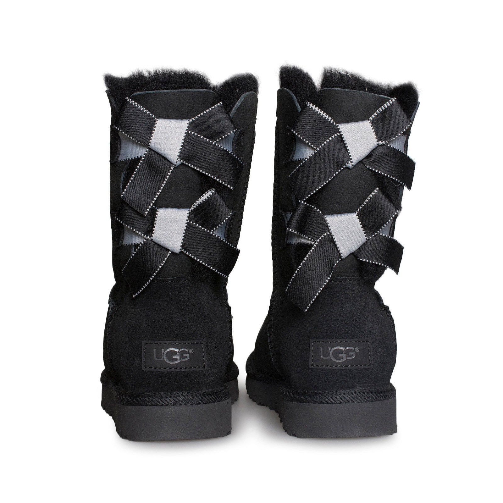 UGG Bailey Bow II Shimmer Black Boots 