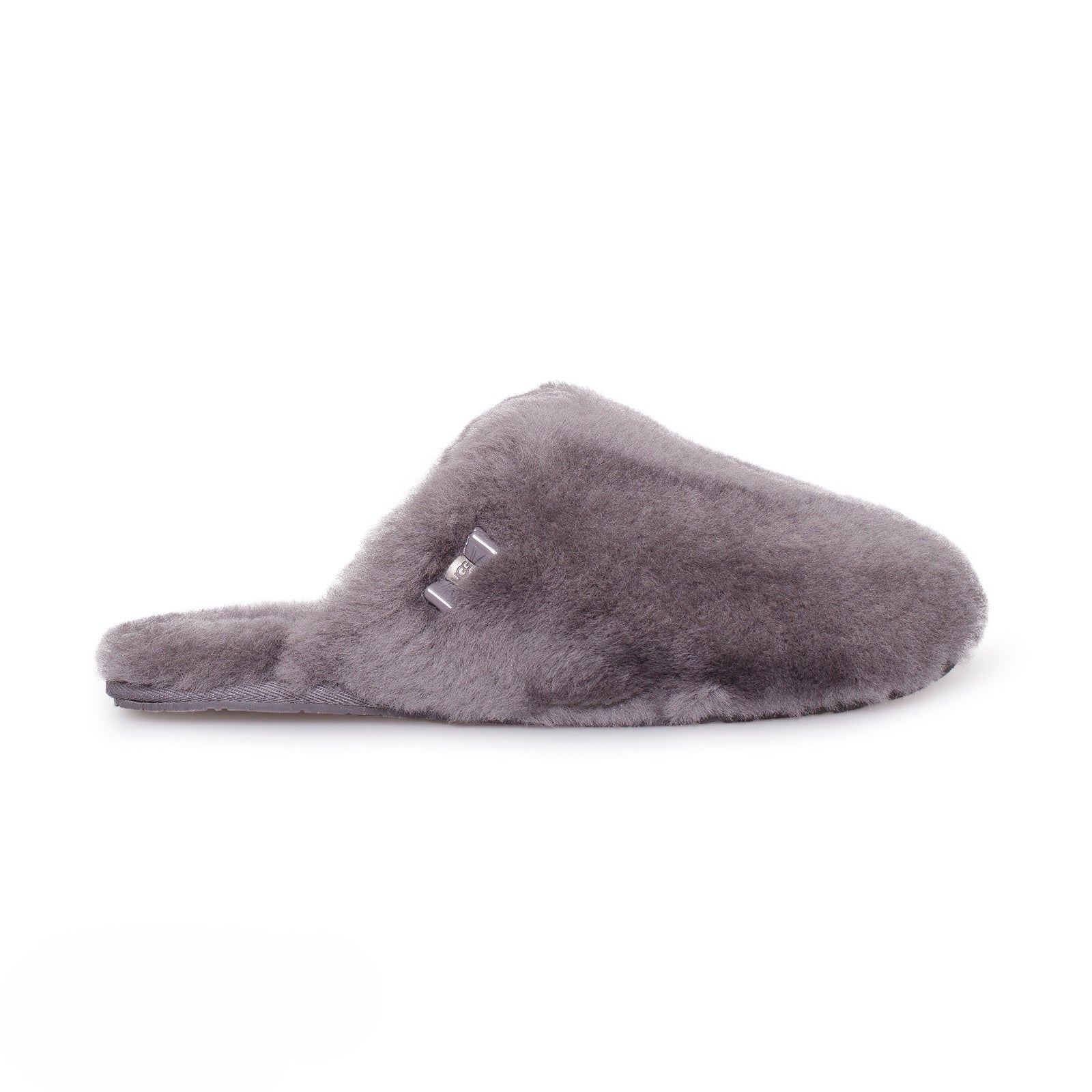 UGG Fluff Clog Grey Slippers - Women's 