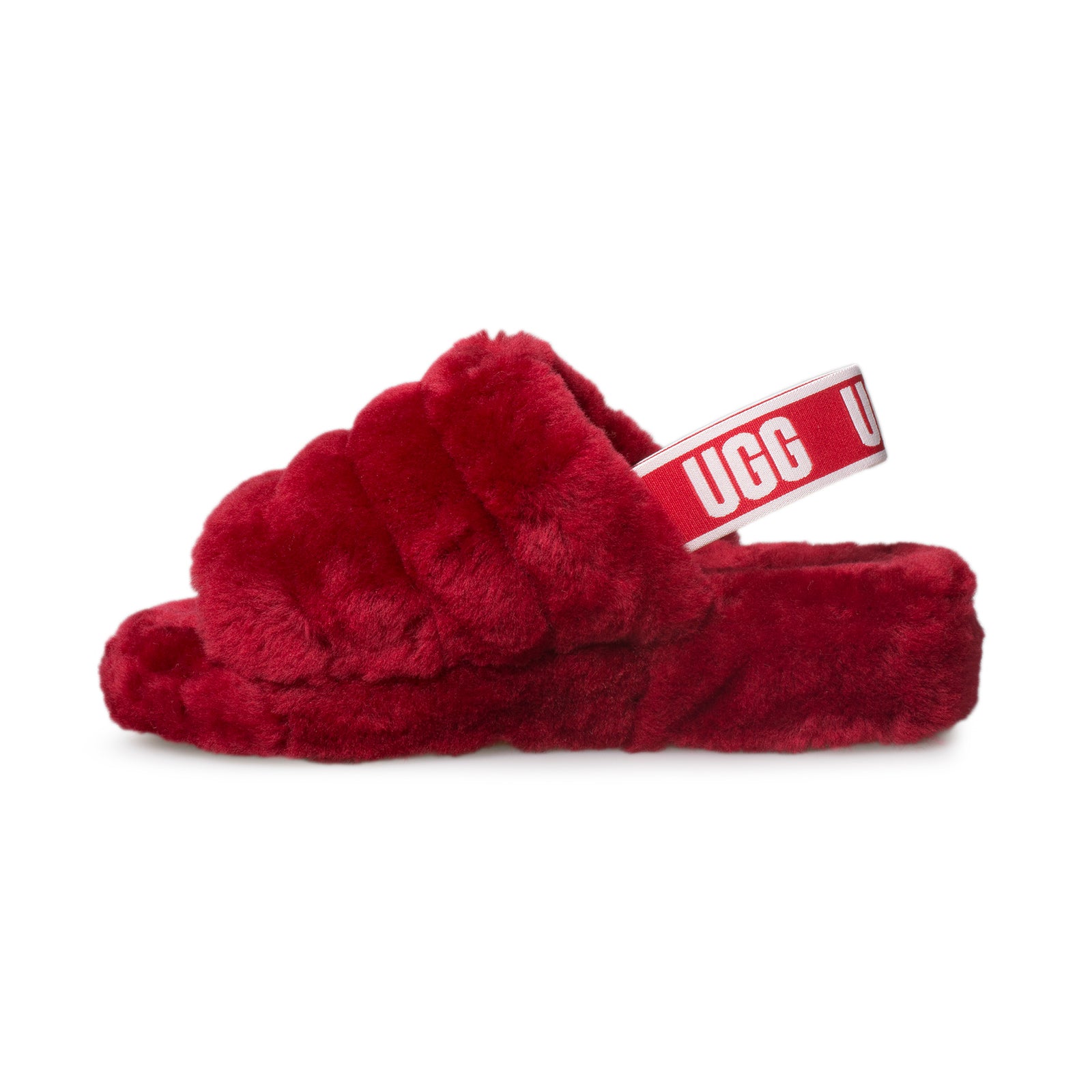 UGG Fluff Yeah Slide Ribbon Red Slippers - Women's - MyCozyBoots