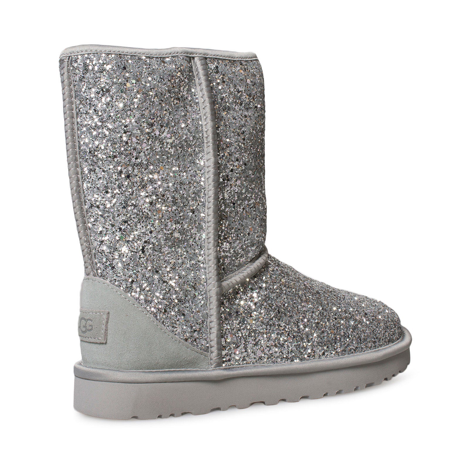 short silver boots