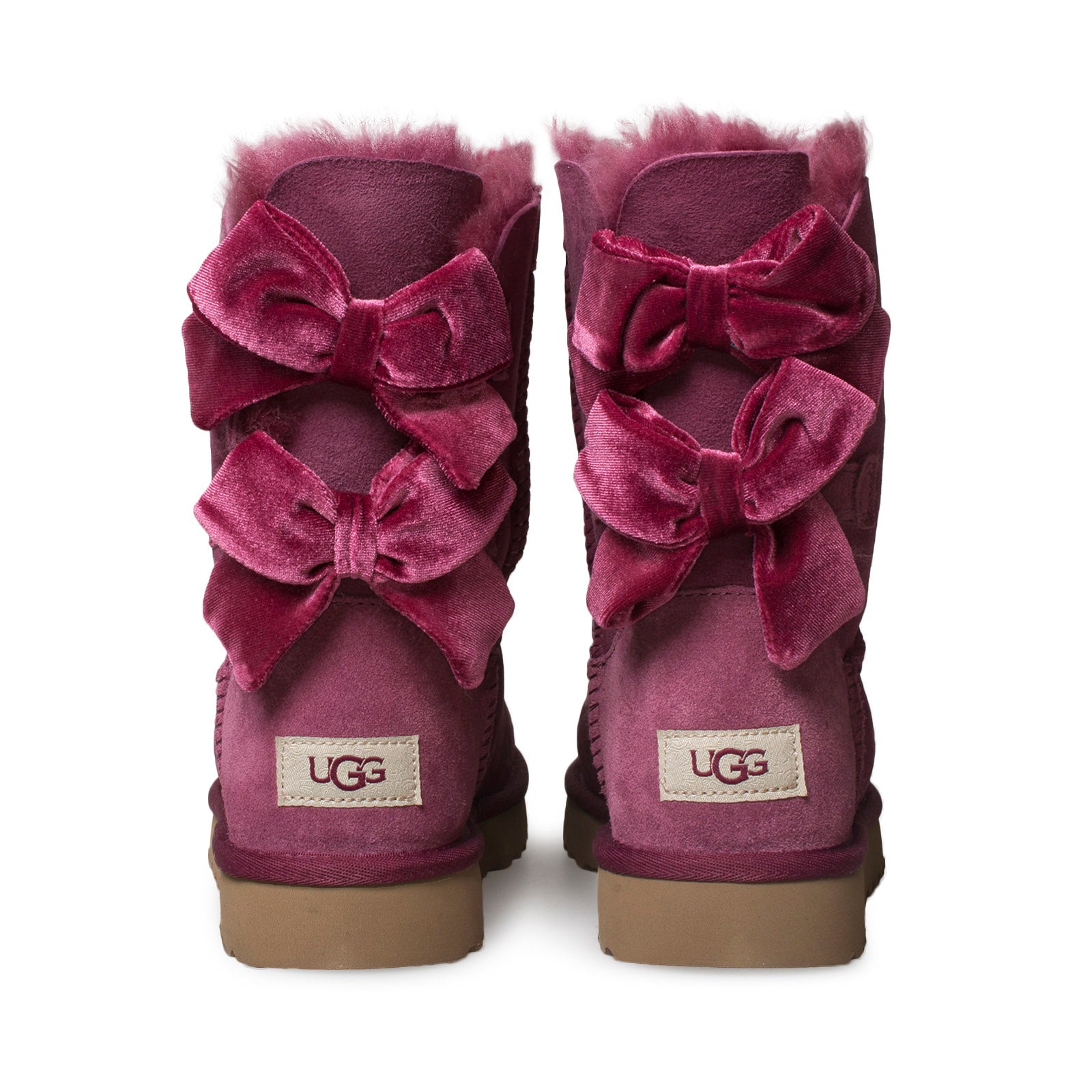 maroon uggs with bows