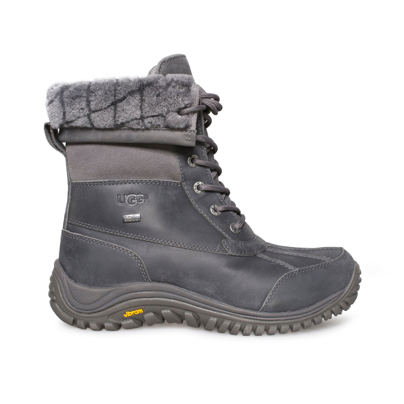 UGG Adirondack II Luxe Quilt Grey Boots - MyCozyBoots