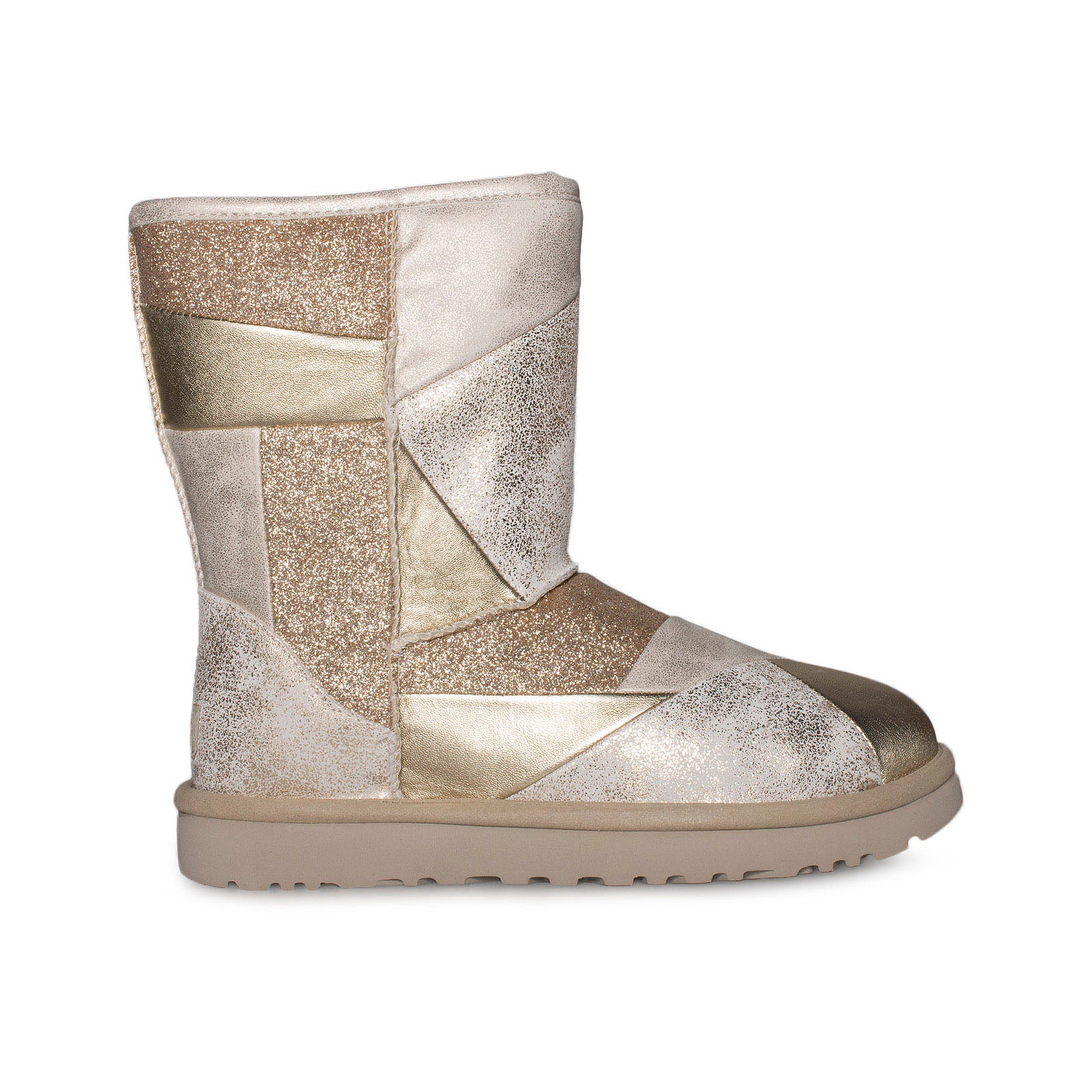 gold patchwork uggs