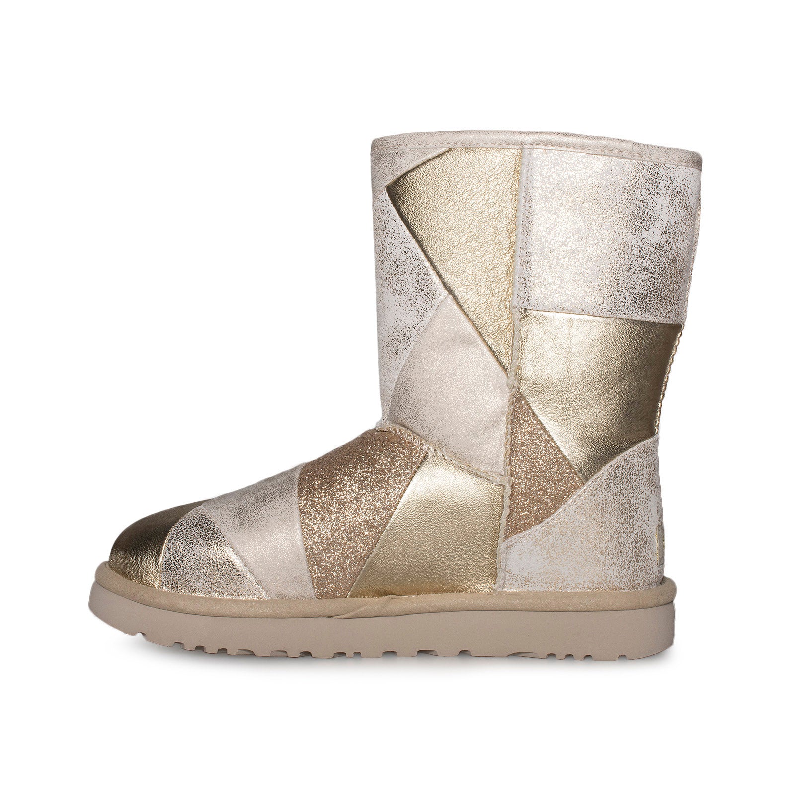 gold patchwork uggs