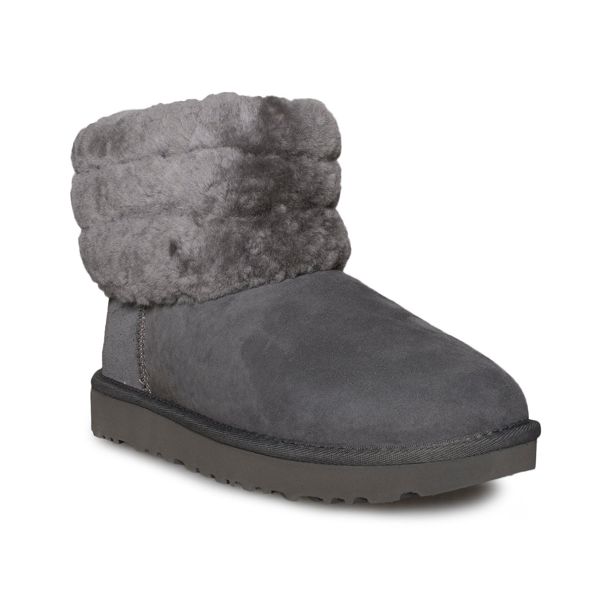 UGG Fluff Mini Quilted Charcoal boots - Women's – MyCozyBoots