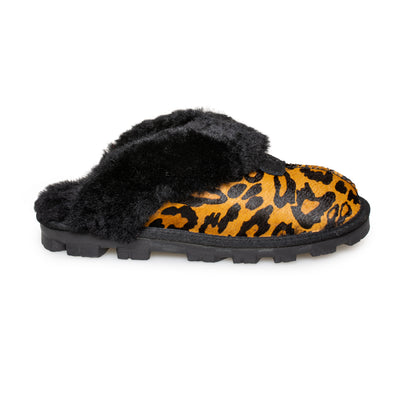 UGG Coquette Cow Print Chestnut Slippers - Women's – MyCozyBoots