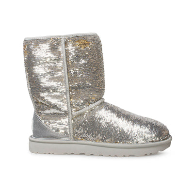 UGG Classic Short Sequin Gold Combo Boots - Women's – MyCozyBoots