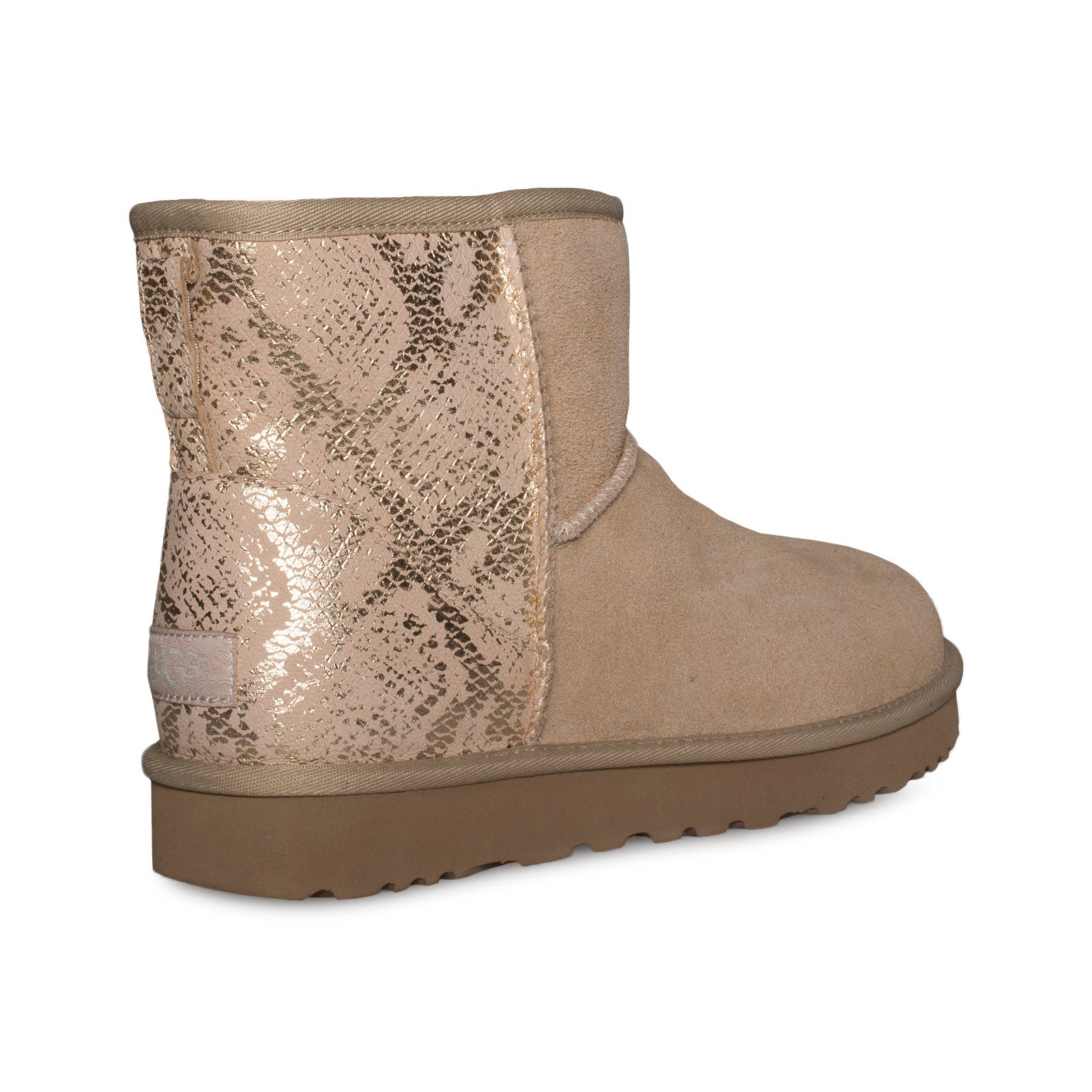 ugg classic mini metallic snake boot