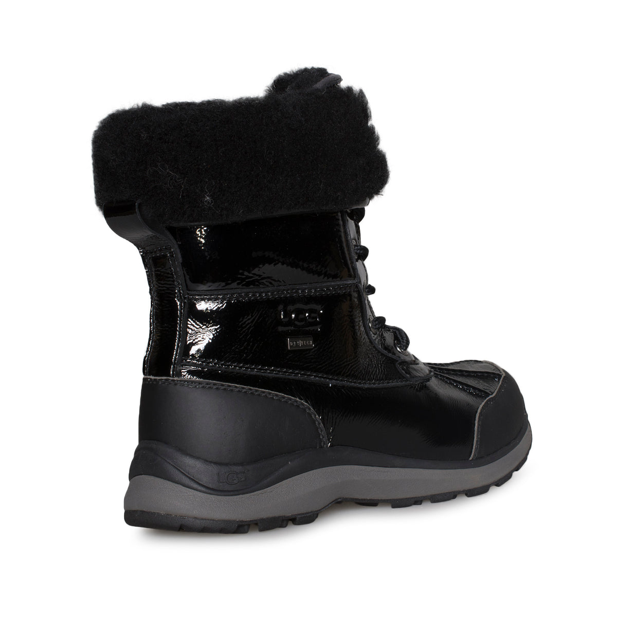 UGG Adirondack III Patent Leather Black Boots - Women's – MyCozyBoots