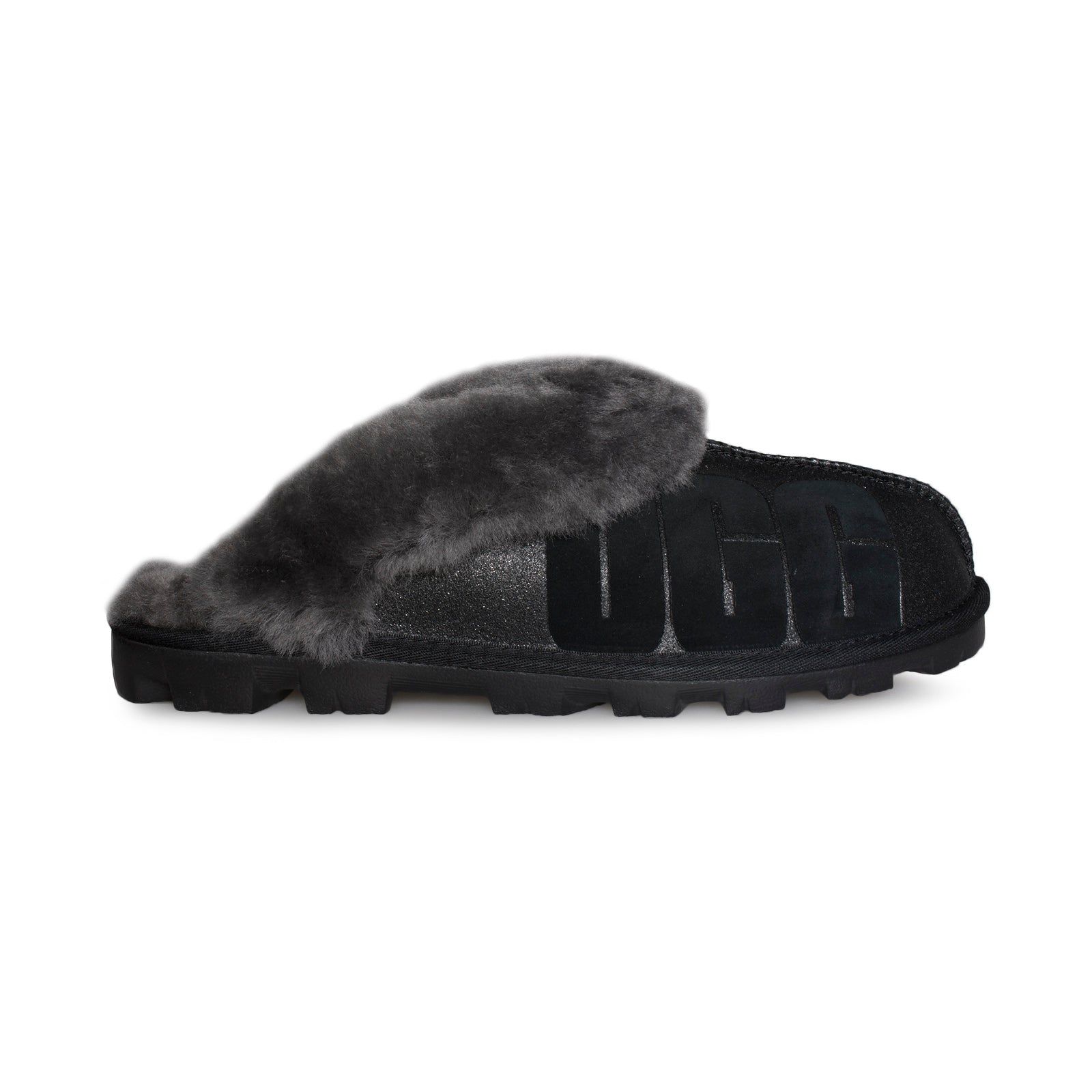 black sparkle ugg slippers