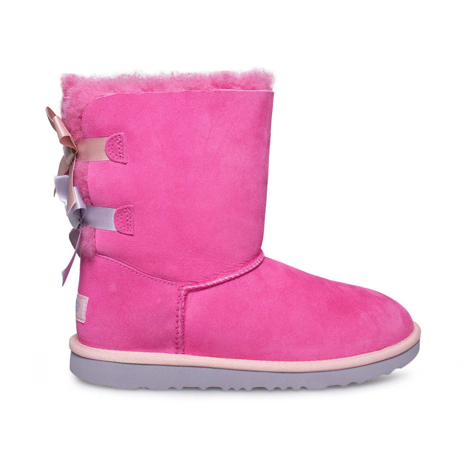 UGG Bailey Bow II Pink Azalea / Icelandic Blue Boots - MyCozyBoots