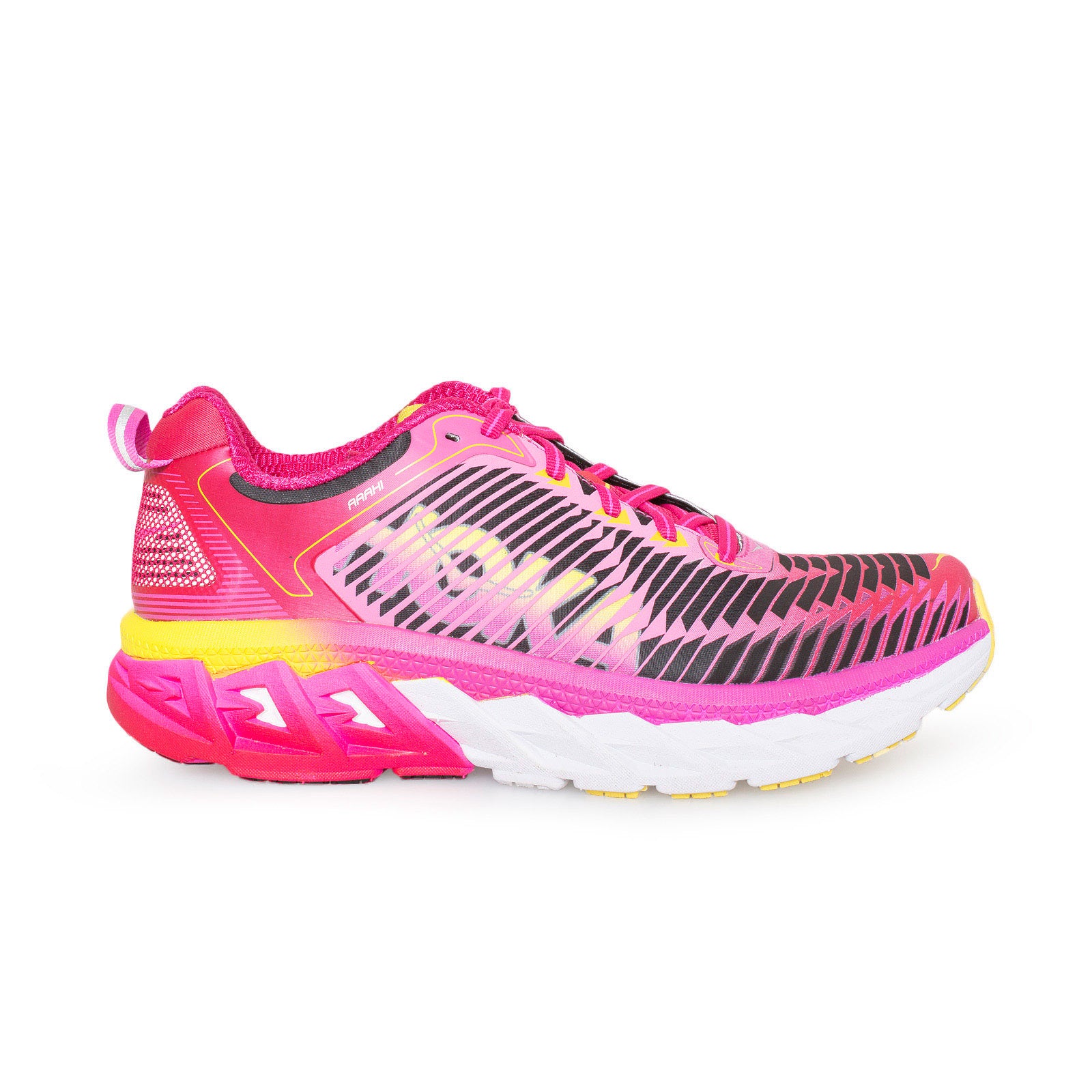 Hoka One One Arahi Virtual Pink / Neon Fuchsia Shoes - Women's ...