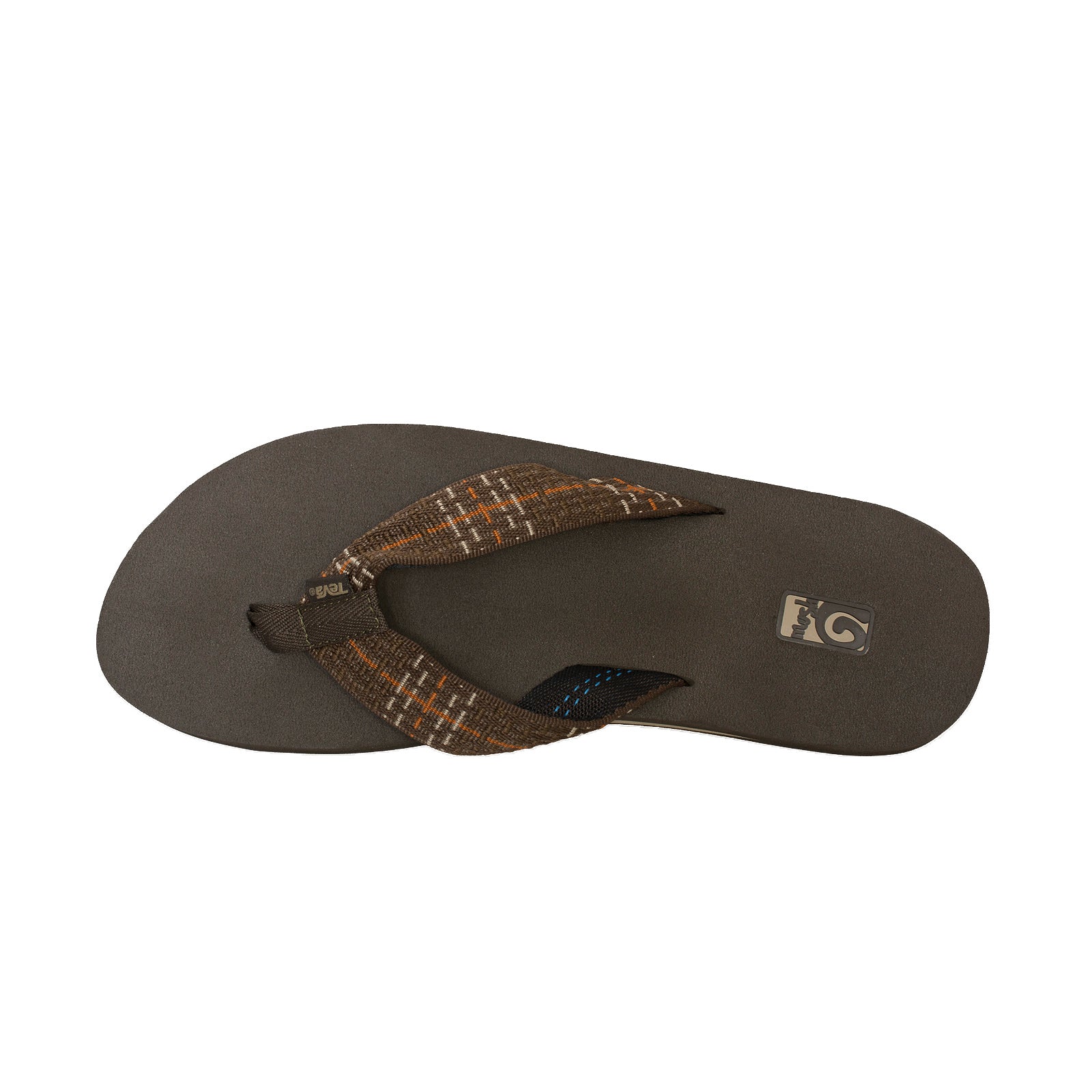 brown teva flip flops