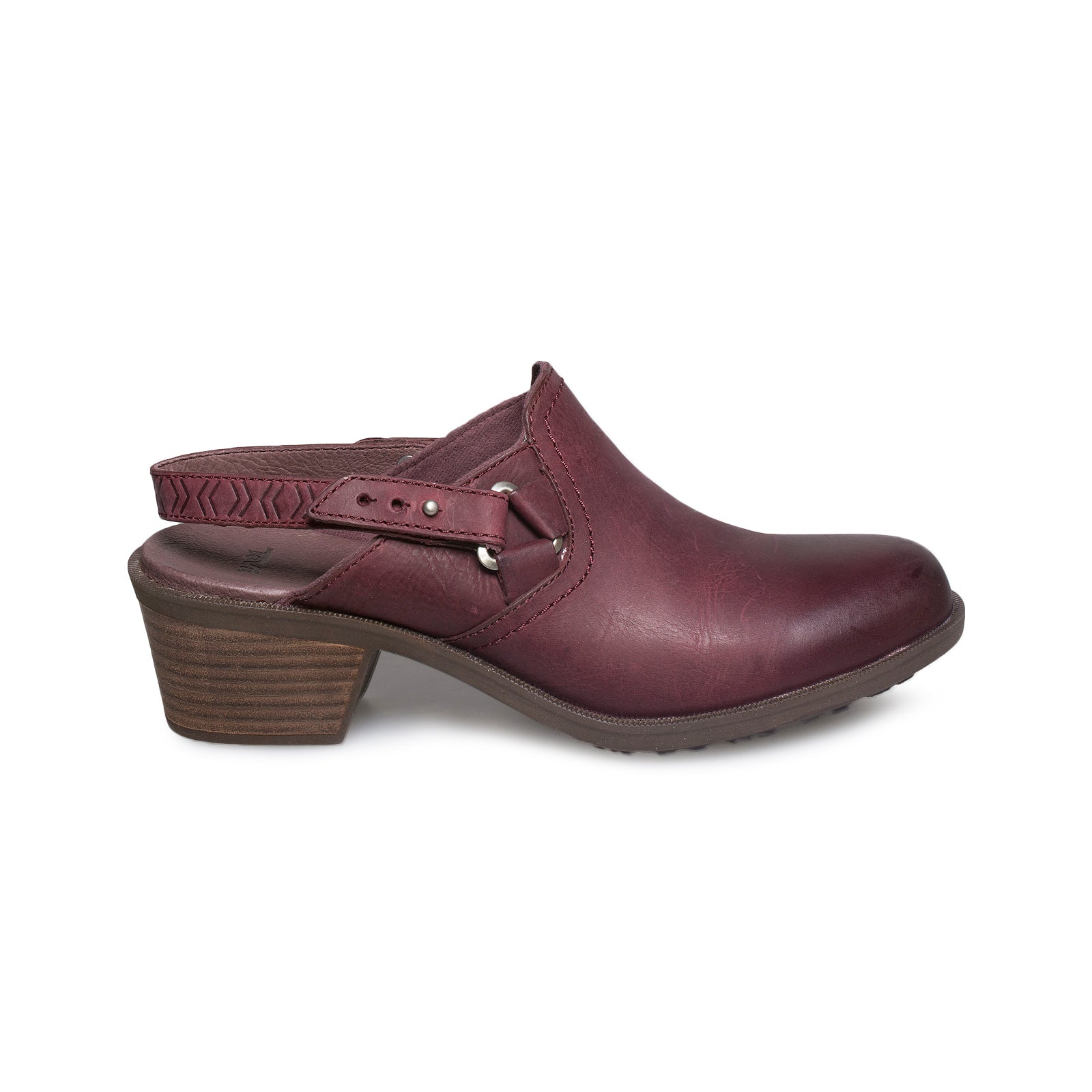 burgundy clogs