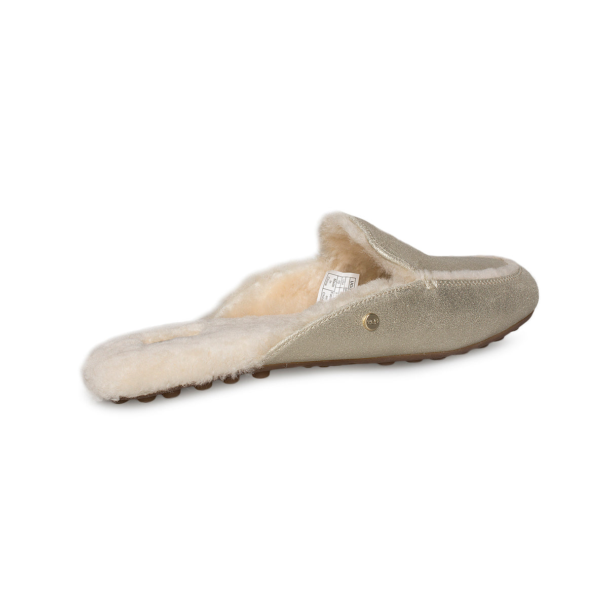 UGG Lane Metallic Platinum Gold Slippers - Women's – MyCozyBoots