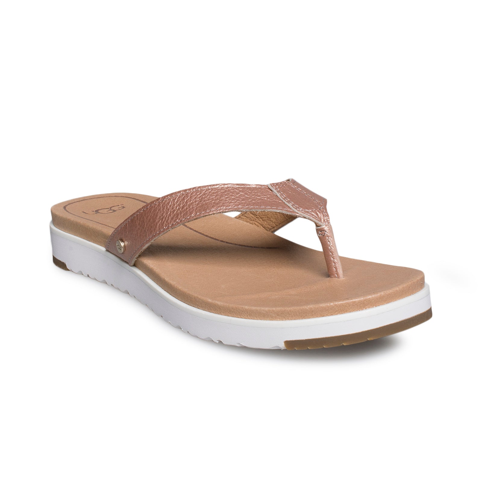 ugg rose gold flip flops