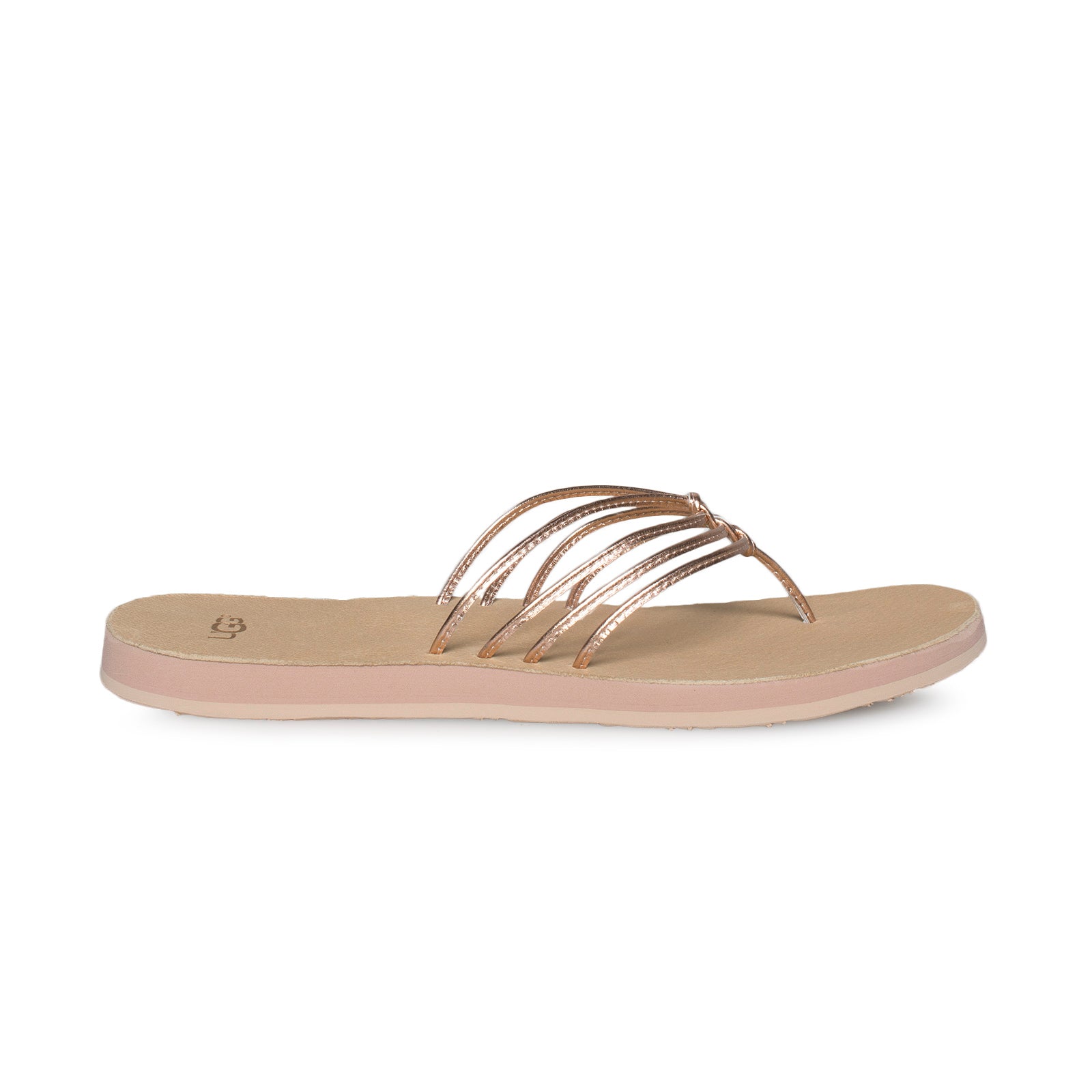 ugg rose gold flip flops