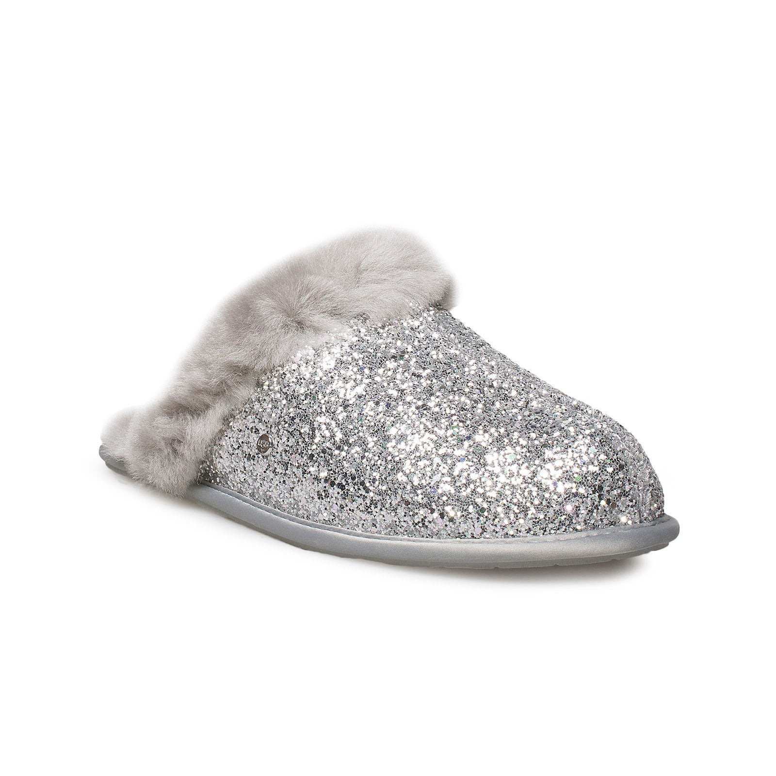 ugg silver glitter slippers