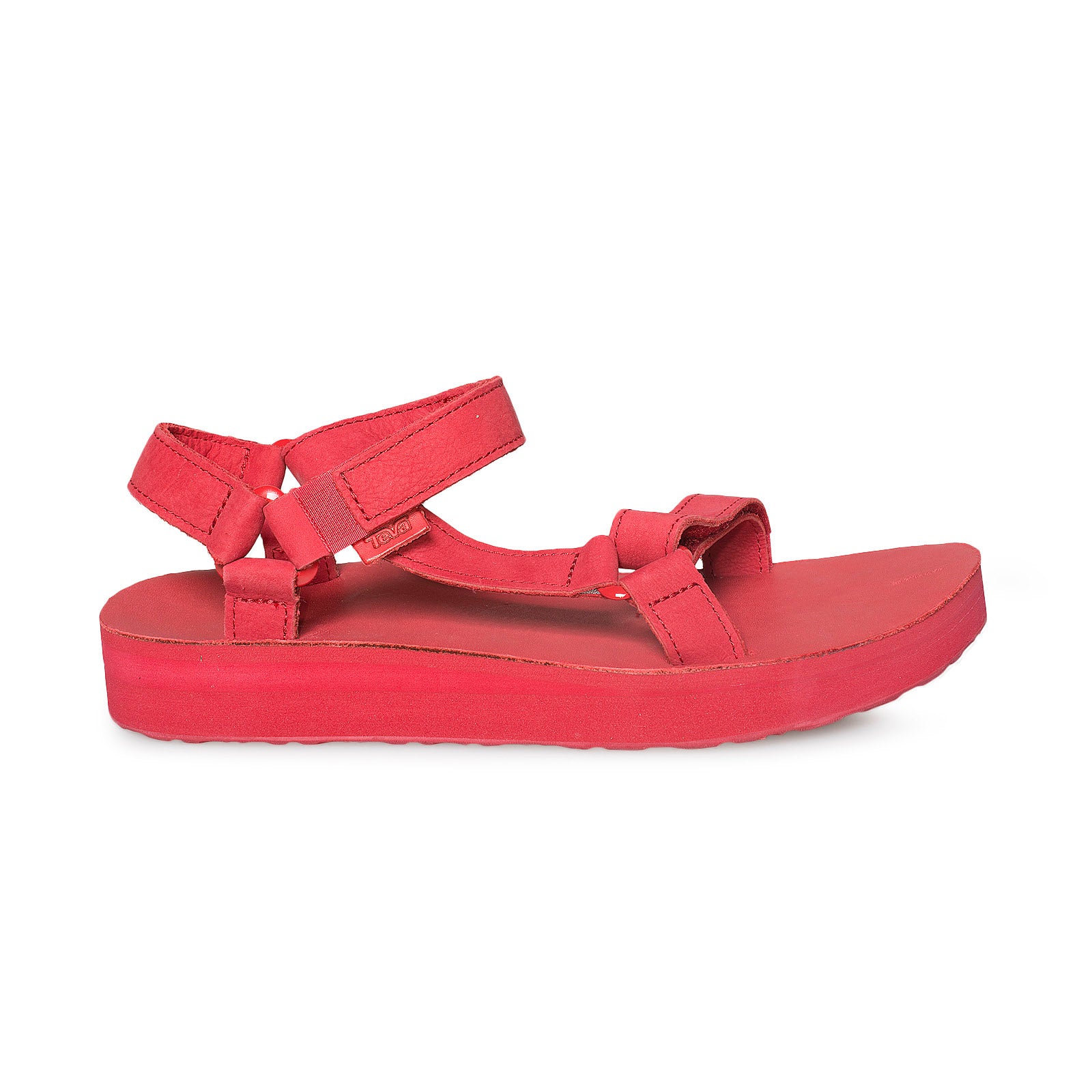 Teva Midform Universal Leather Racing Red Sandals - Women's - MyCozyBoots