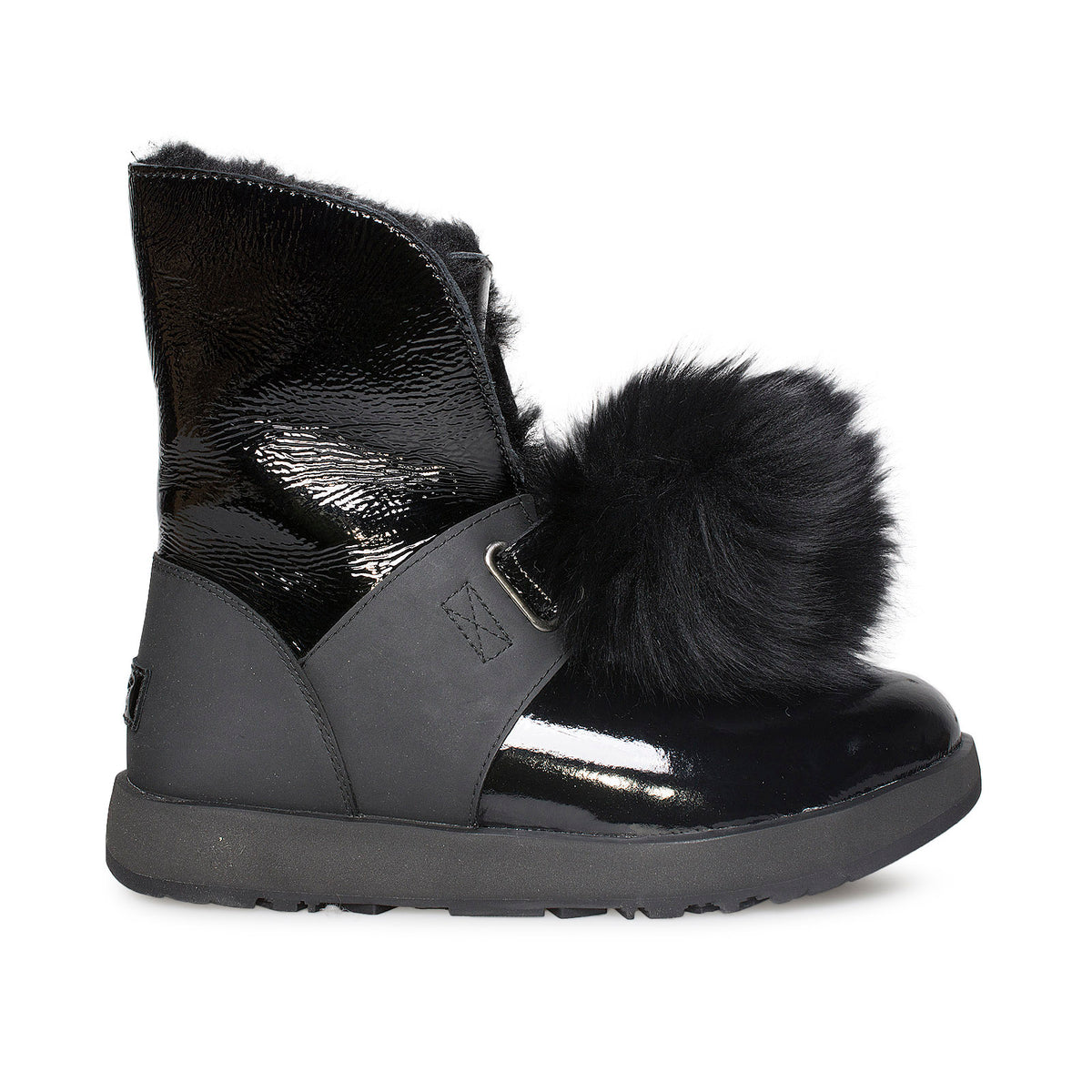 UGG Isley Patent Waterproof Black Boots - Women's – MyCozyBoots