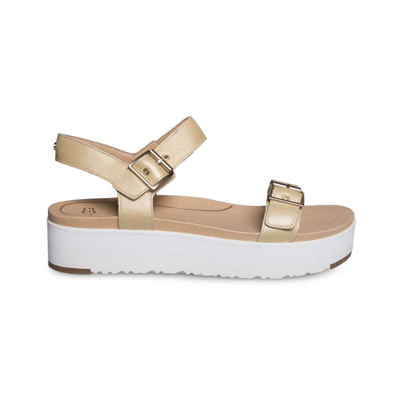 UGG Angie Metallic Gold Sandals - Women's - MyCozyBoots