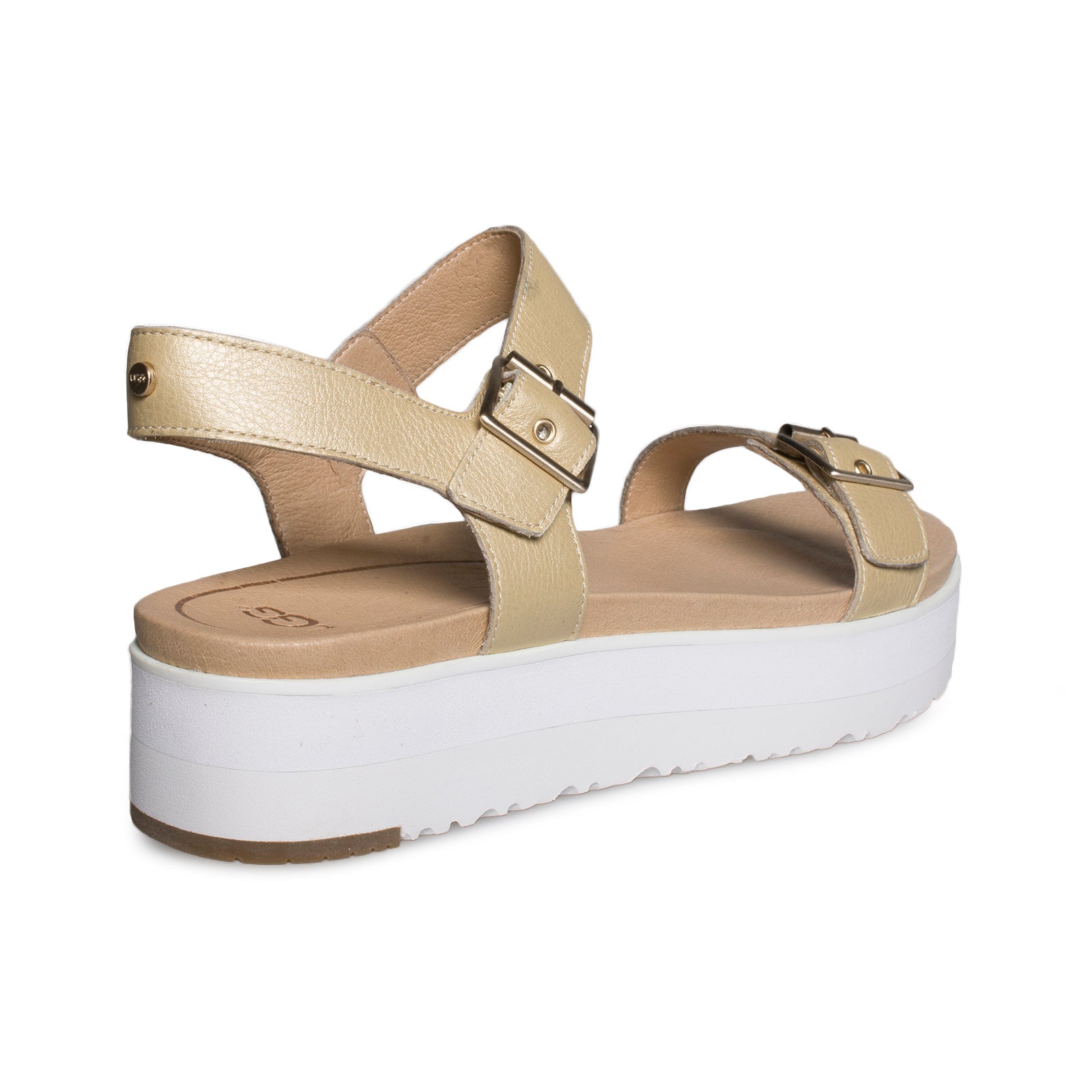 UGG Angie Metallic Gold Sandals - Women's - MyCozyBoots