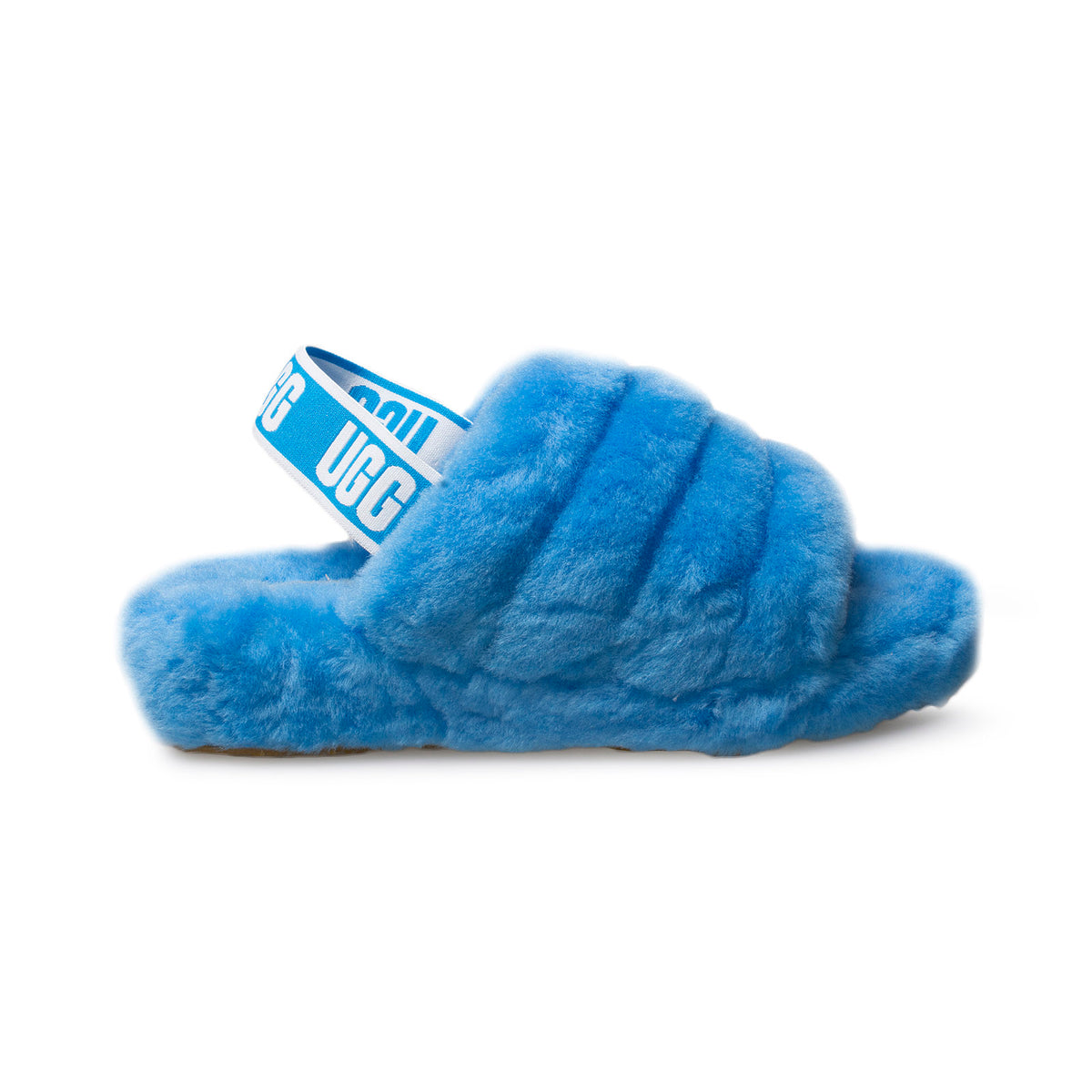 ugg fluff yeah slide neon blue