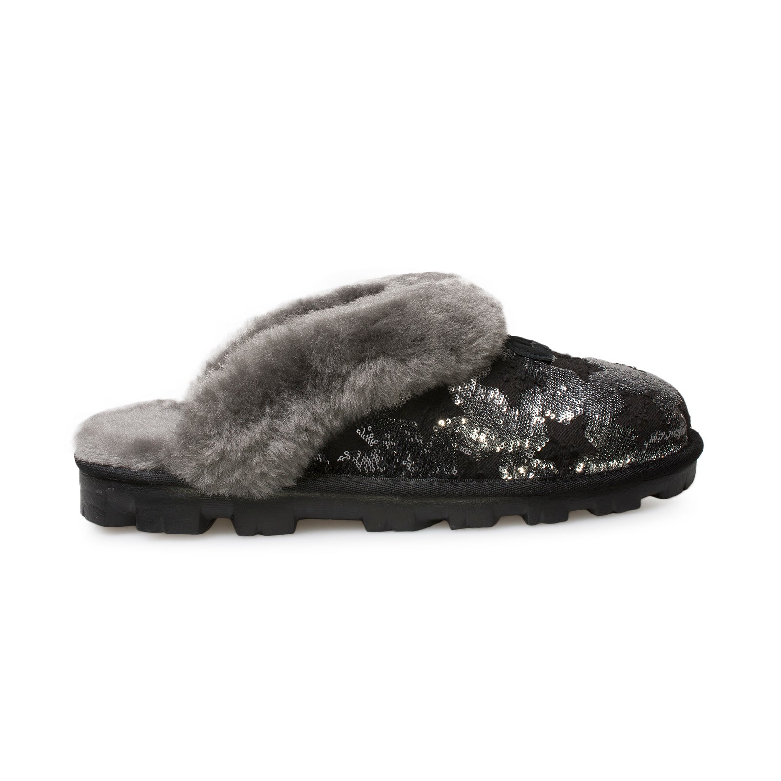 UGG Coquette Sequin Stars Black Slippers - Women's – MyCozyBoots