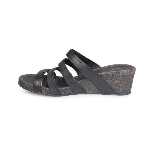 Teva Ysidro Slide Wedge Black Sandals - Women's - MyCozyBoots