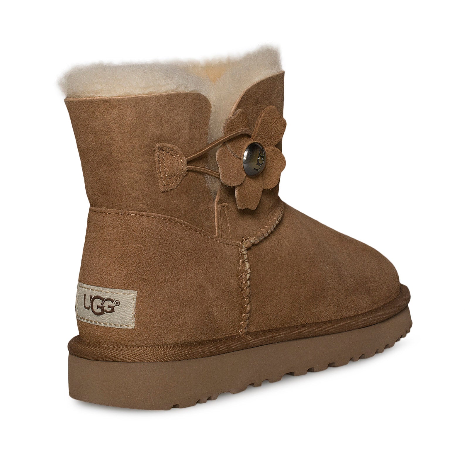 ugg mini bailey button chestnut