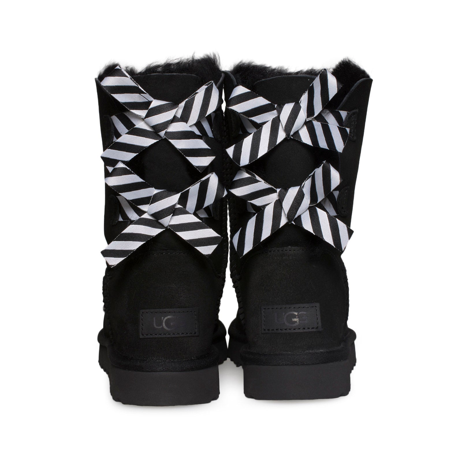 black and white bailey bow uggs