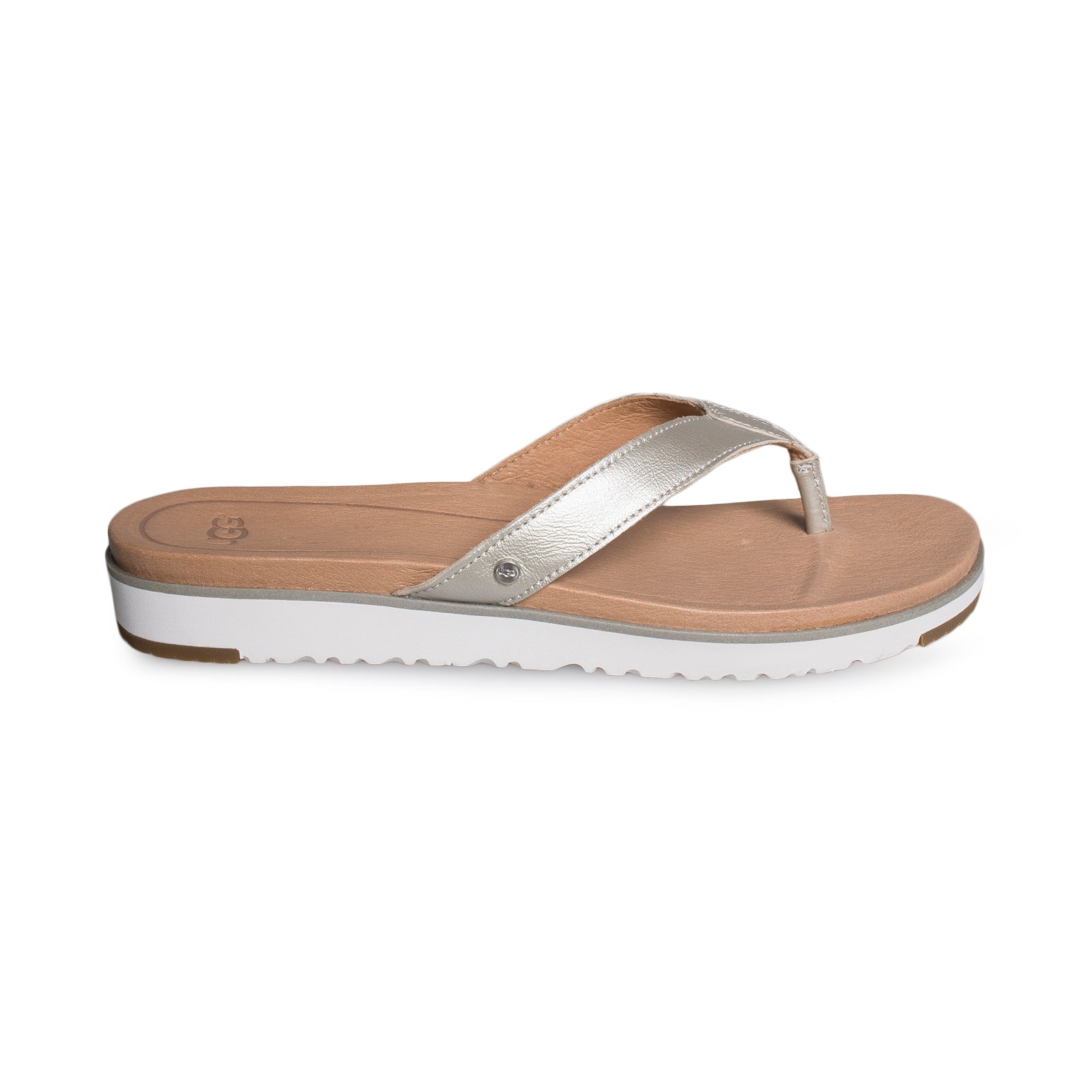 ugg silver flip flops