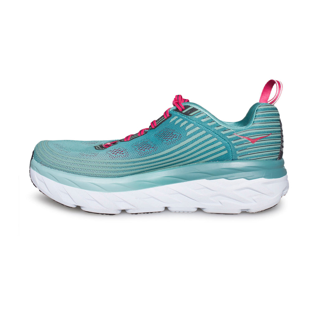 HOKA ONE ONE Bondi 6 Canton / Green-Blue Slate Running Shoes - Women's ...