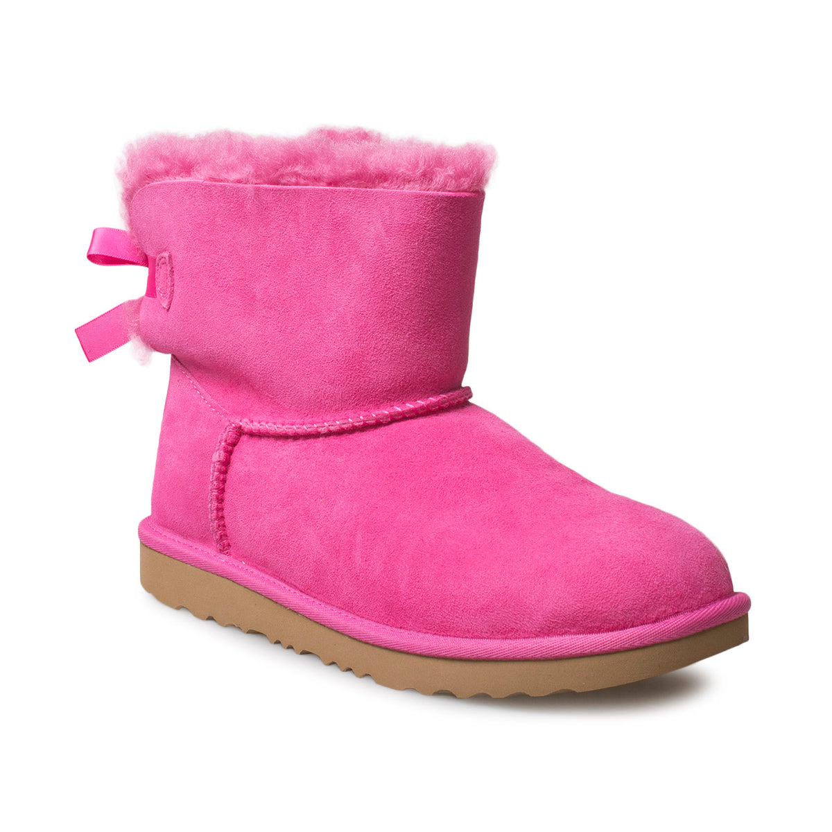 UGG Mini Bailey Bow II Pink Azalea Boots - Youth – MyCozyBoots