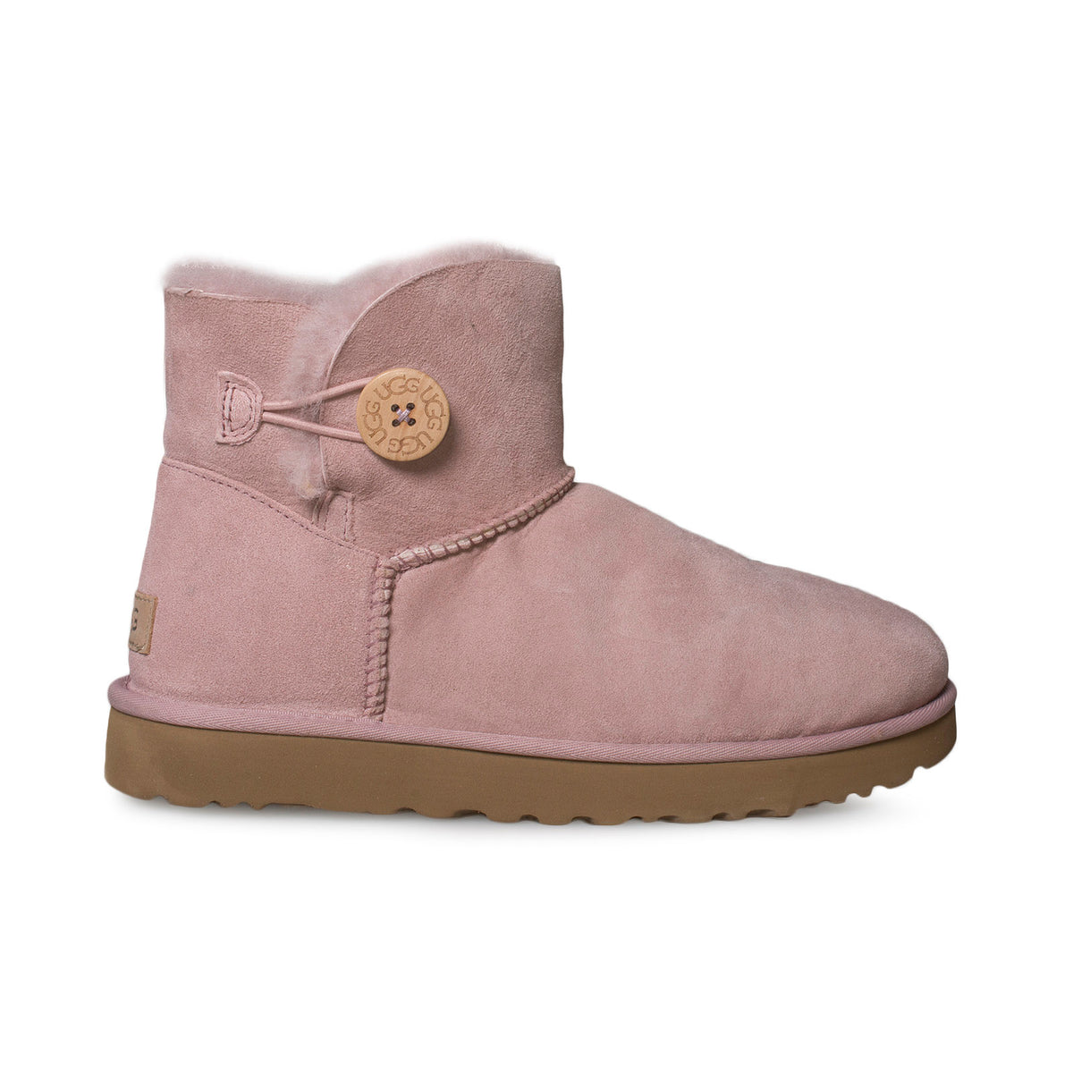 Ugg Mini Bailey Button Ii Pink Crystal Boots Women S Mycozyboots